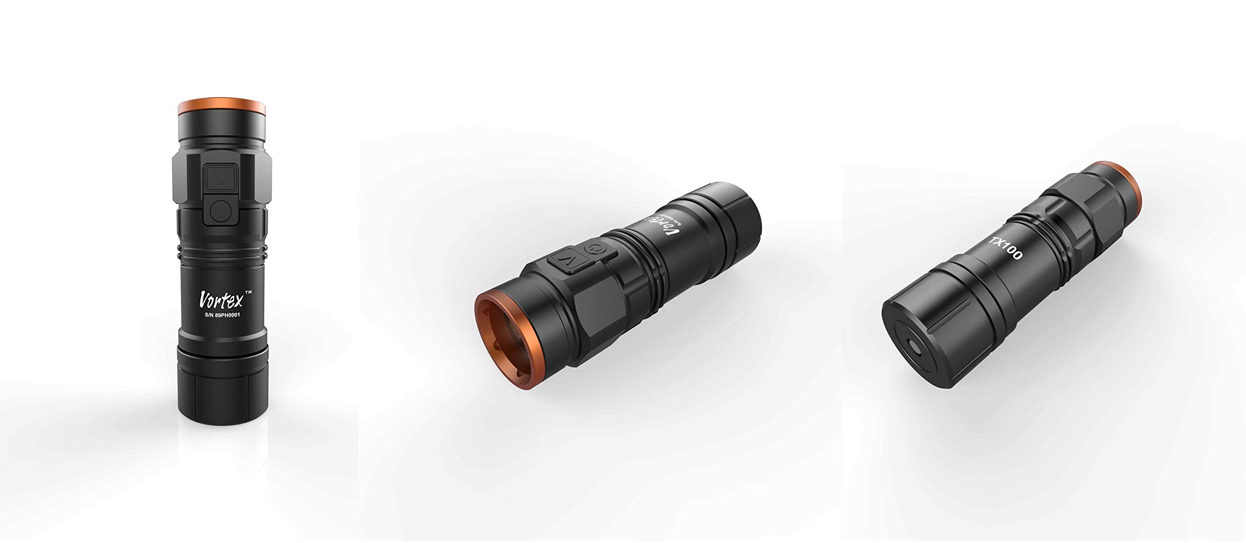 TX100 Rechargeable Emergency Signal Flashlight - 520 Lumen Magnetic Base, Mini-USB Charging, Tactical Dimming & Tripod Compatible - Perfect for Camping, Hiking, and Emergency Preparedness