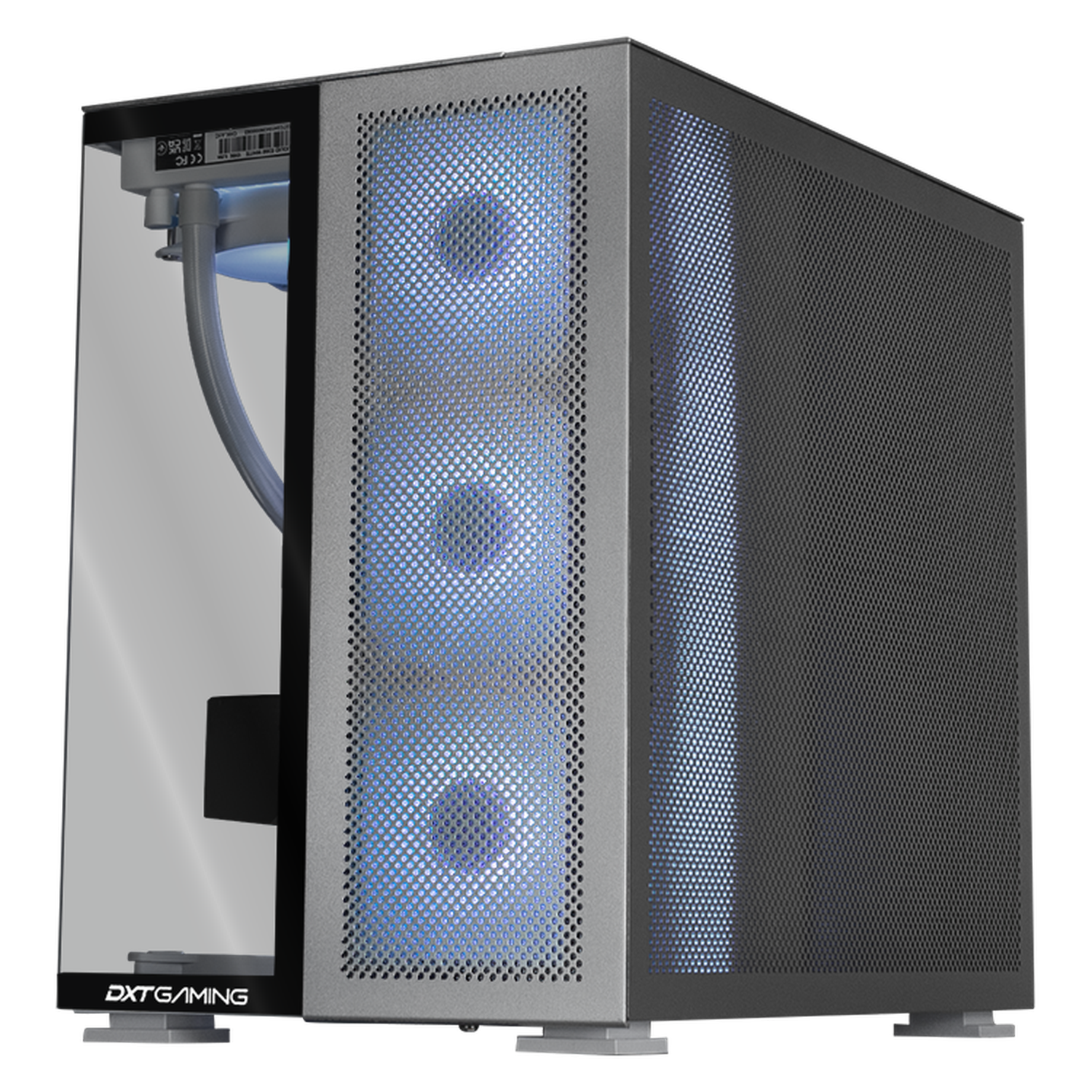 High-Performance DXT Gaming PC with NVIDIA GeForce RTX 5070 Ti & AMD Ryzen 9 9900X | 64GB DDR5 RAM, 2TB SSD, Liquid Cooling, WiFi | Silver Gaming Desktop for 4K Gaming, VR, Streaming & Content Creation