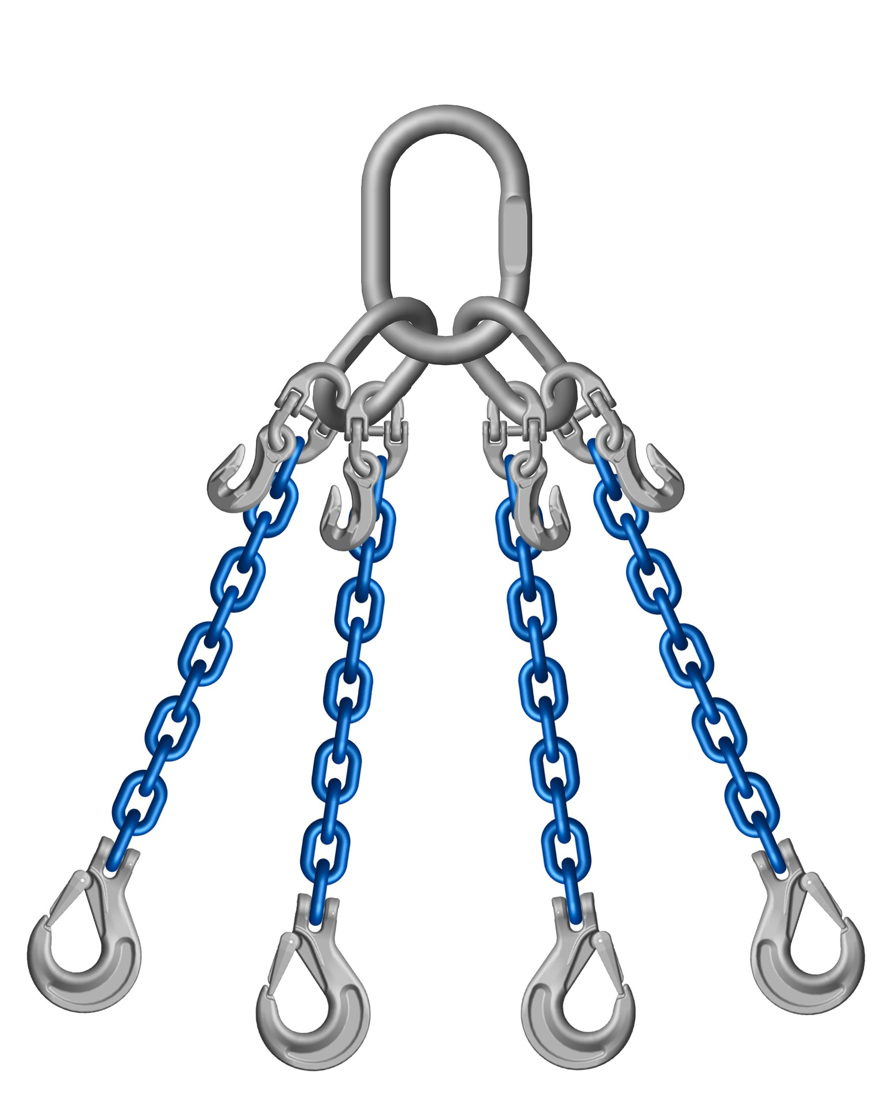 32mm Grade 10 4-Leg Chain Sling - 85 Ton Capacity - Heavy Duty Lifting Equipment for Construction, Rigging & Industrial Applications