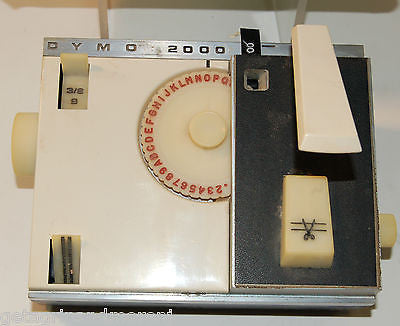 Vintage Dymo Desk Tapewriter 2000 Label Maker with 3/8