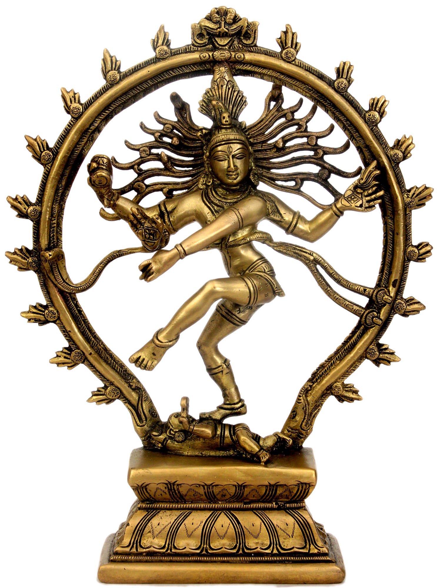 Handmade Nataraja Brass Sculpture - Lord of Cosmic Dance | Hindu God Shiva Statue for Home Decor, Yoga Studio & Spiritual Altar