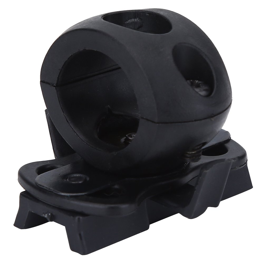 Portable Plastic Flashlight Holder with Quick Release Clamp - Helmet Mount Torch Accessory for Camping, Hiking & Emergency Use