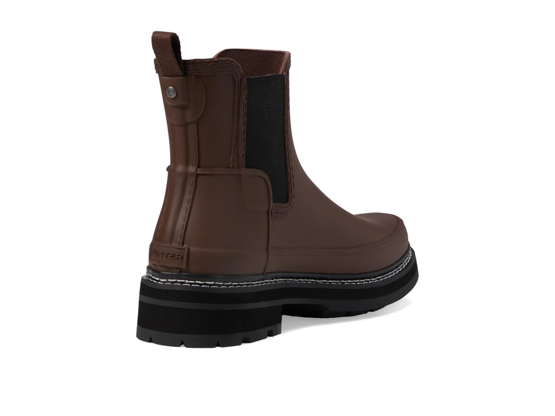 Hunter Women's Refined Chelsea Rain Boots with Stitch Detail - Waterproof Ankle Booties for Rainy Days, Gardening & Outdoor Activities