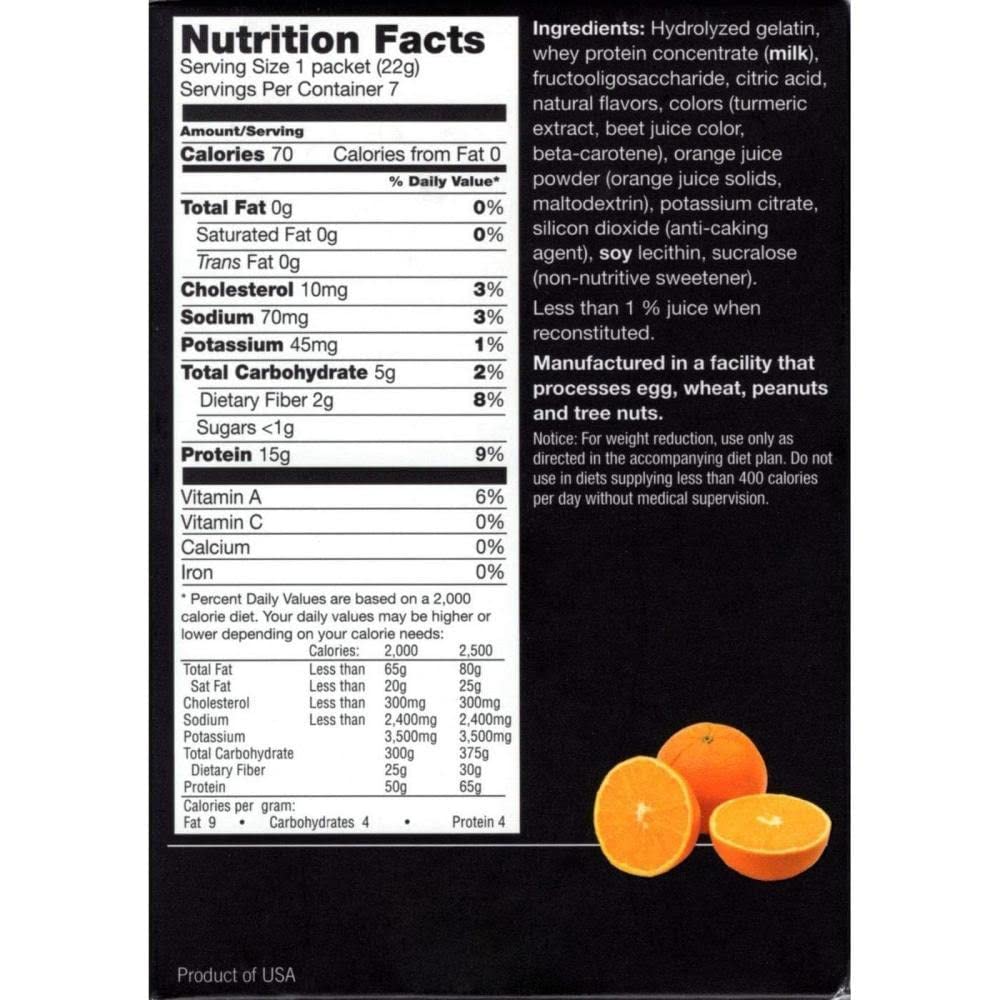 High Protein Orange Fruit Drink 2 Pack - 15g Protein per Serving, Low Calorie & Sugar Free, Ideal Protein Compatible, 7 Servings per Box | Perfect for Post-Workout Recovery, Weight Management & Healthy Lifestyle