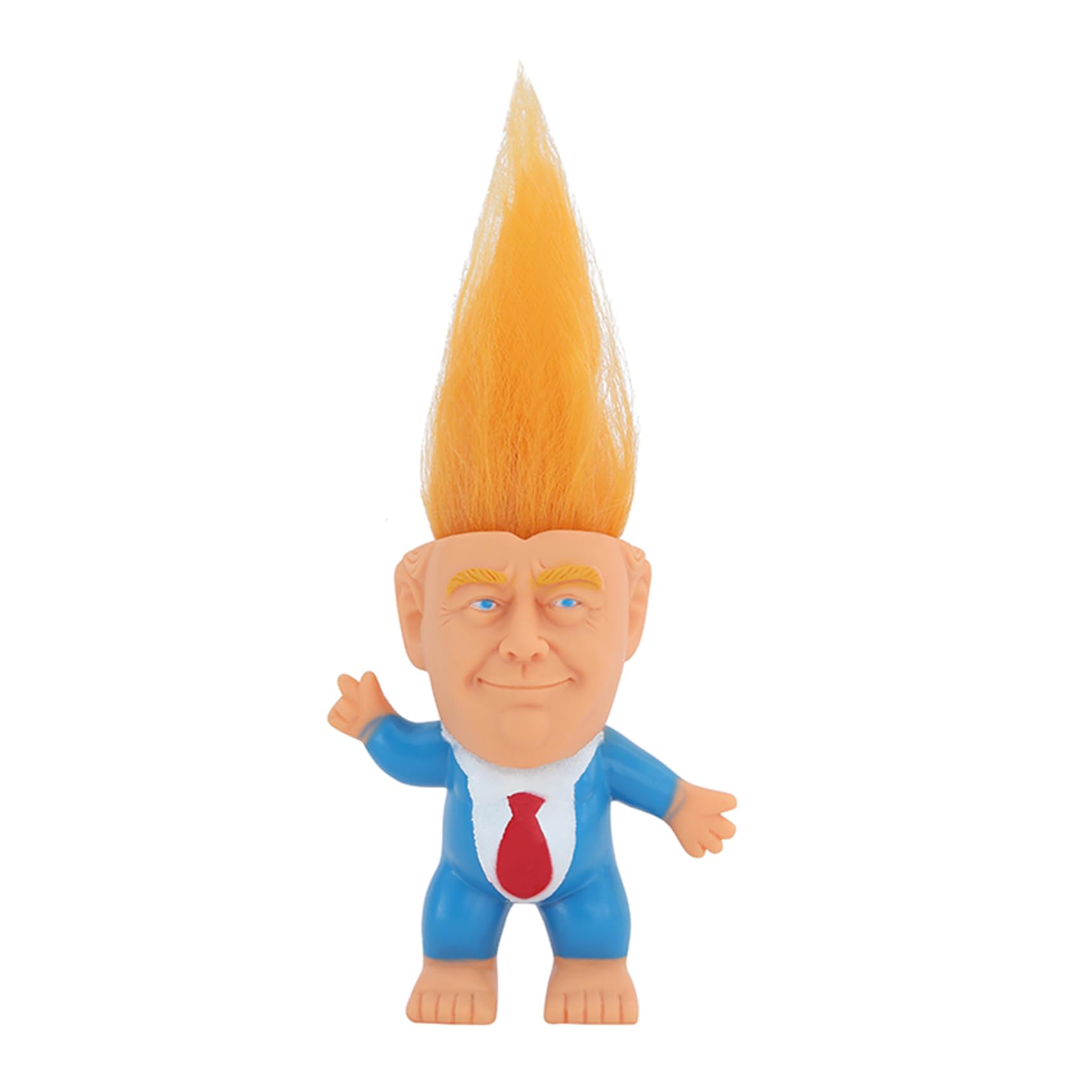 Donald Trump Troll Doll Toy - Cute Rubber Collectible Figure for Trump Fans, 2025 Take America Back Edition (Red Tie) - Perfect Gift for Political Enthusiasts & Election Memorabilia Collectors