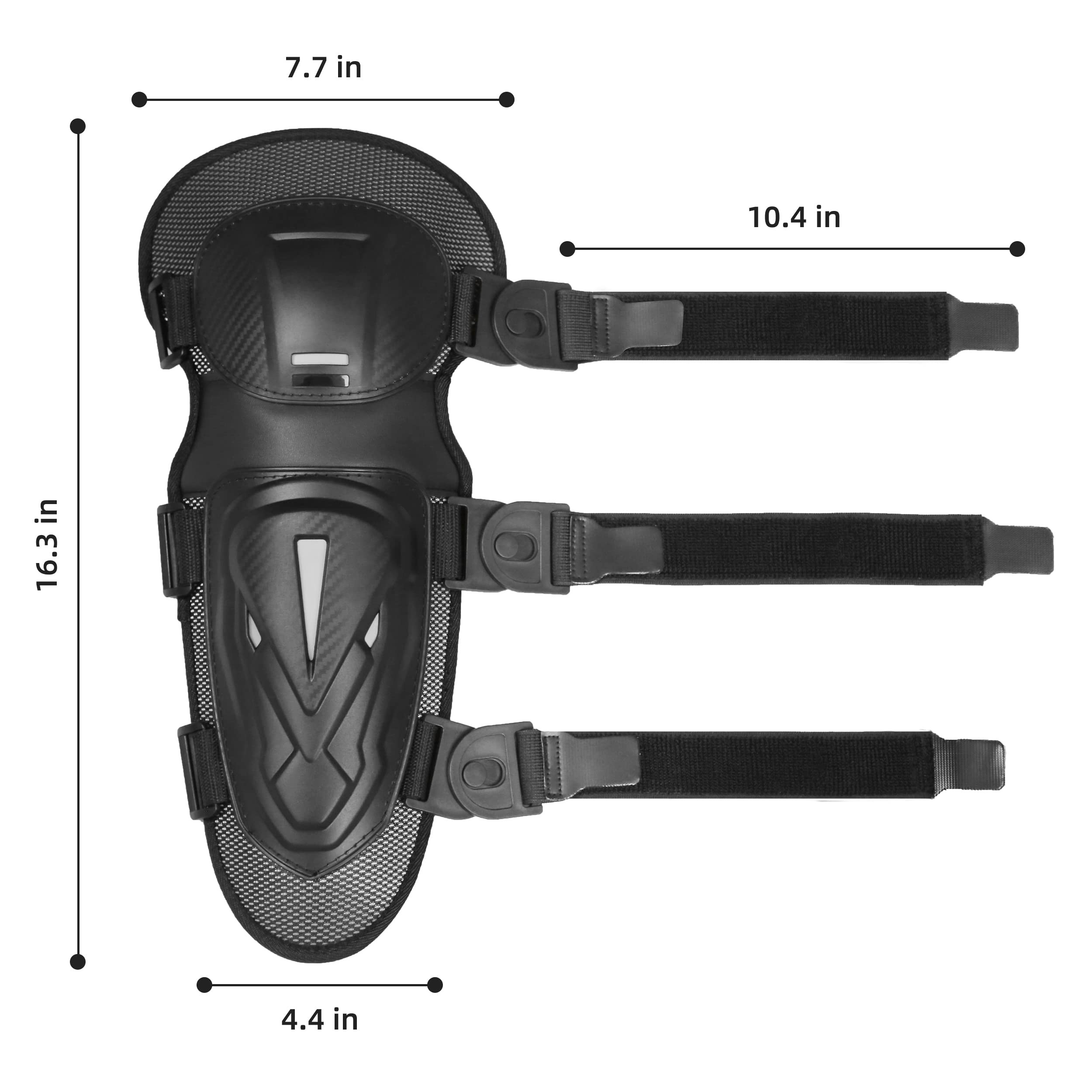 Upgraded Powersports Knee & Shin Guards + Elbow Pads Set for Adults - Adjustable Strap Protection for Motorcycle, Dirt Bike & Mountain Biking (4pc) - Ideal for Off-Road Adventures & Extreme Sports Safety