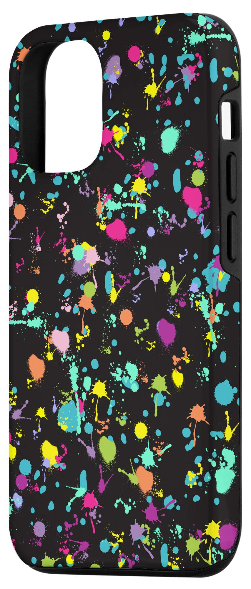 Colorful Splash Paint Art Case for iPhone 12 & 12 Pro - Durable Protective Cover with Unique Multicolor Pattern - Perfect for Everyday Use, Travel & Artistic Expression