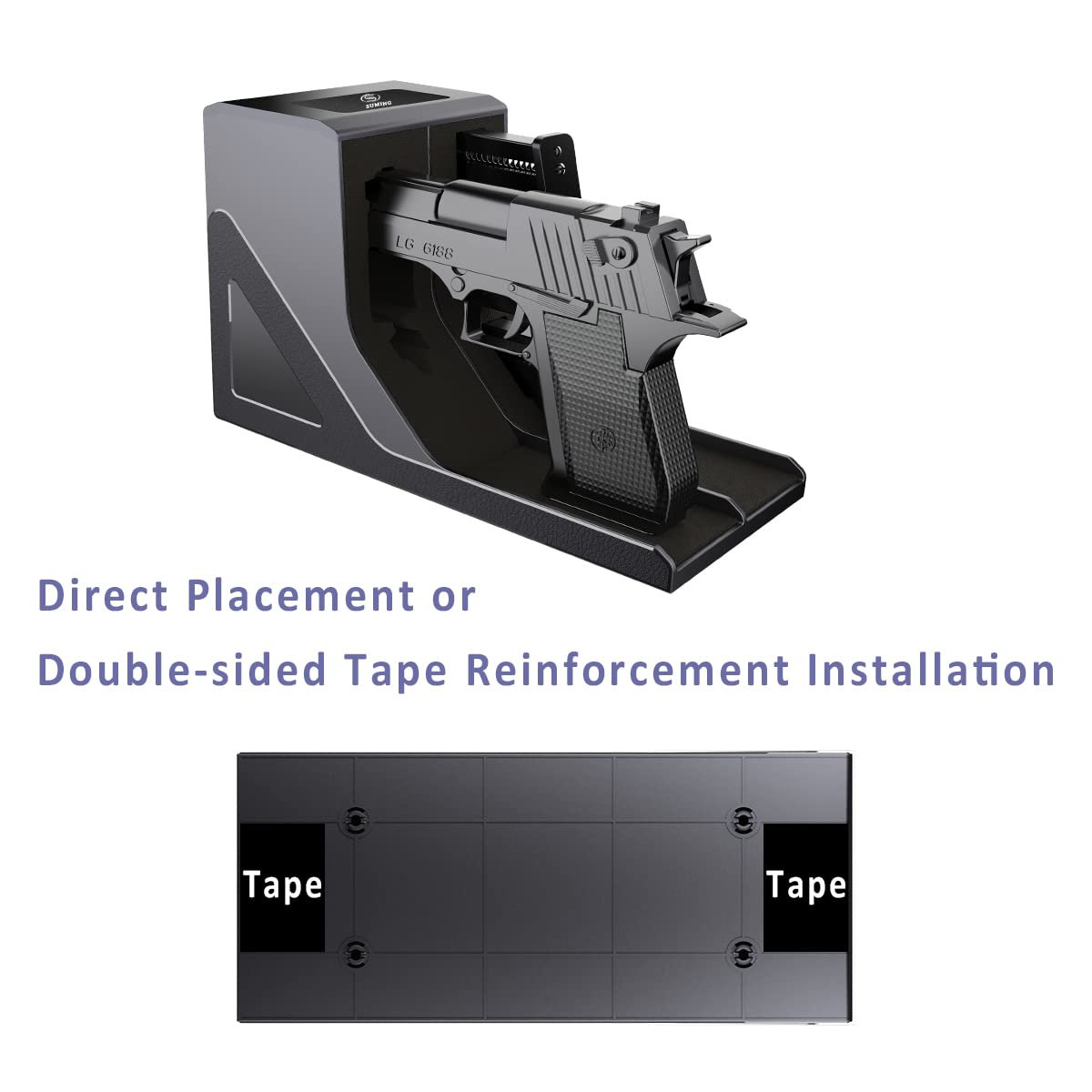 Universal Pistol Rack for Gun Safe - Heavy Duty Handgun Holder & Protective Stand - Fits Most Pistols & Firearms - Perfect for Home, Office & Range Storage Organization