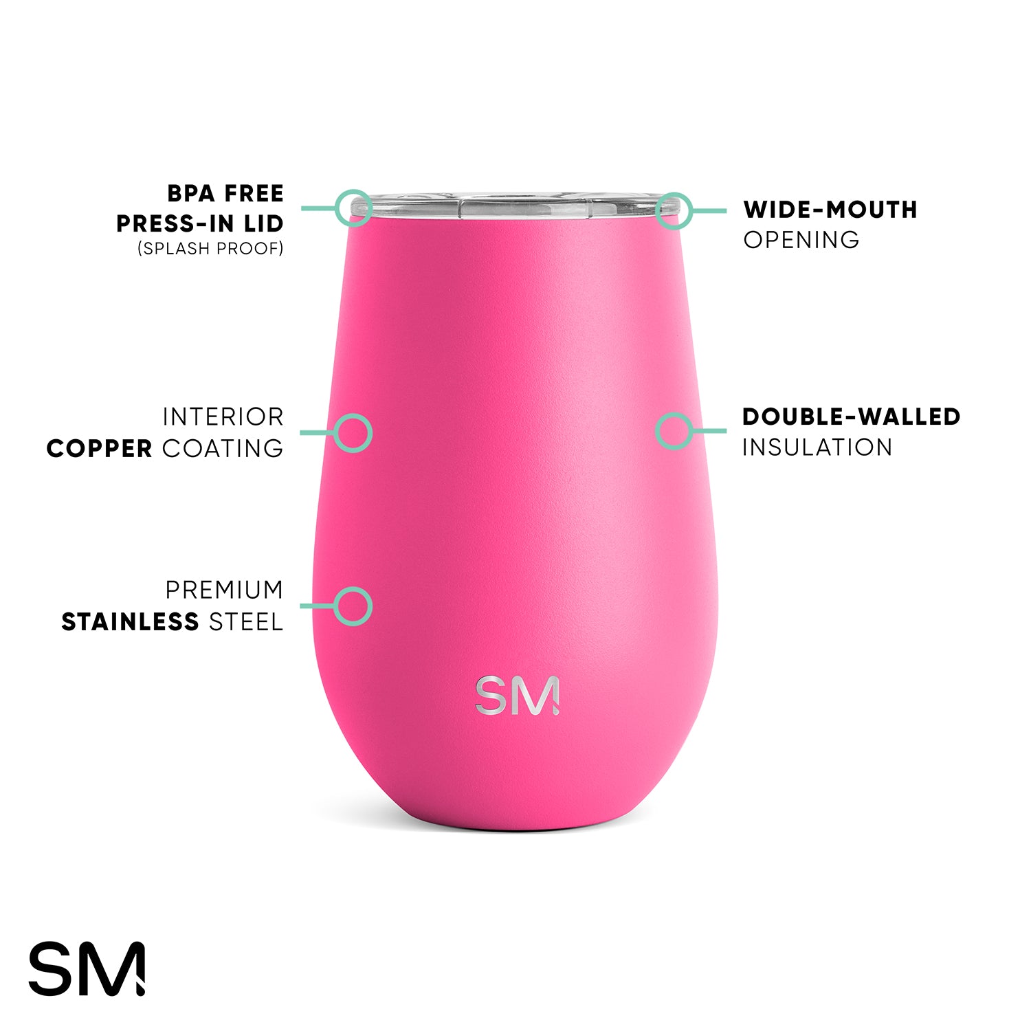Premium Spirit Wine Tumbler Set - 16oz Insulated Stainless Steel Cups with Lid & Straw - Perfect for Cocktails, Whiskey, Wine & Outdoor Parties, Camping, BBQ, and Beach Vacations