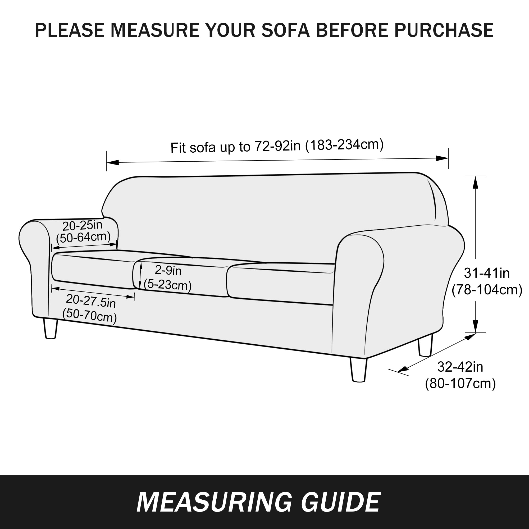 Ultra Soft Velvet Stretch Sofa Slipcover - Large Pink Couch Cover for Pets & Kids, Furniture Protector with Elastic Edges | Perfect for Living Room, Family Room & Home Decor