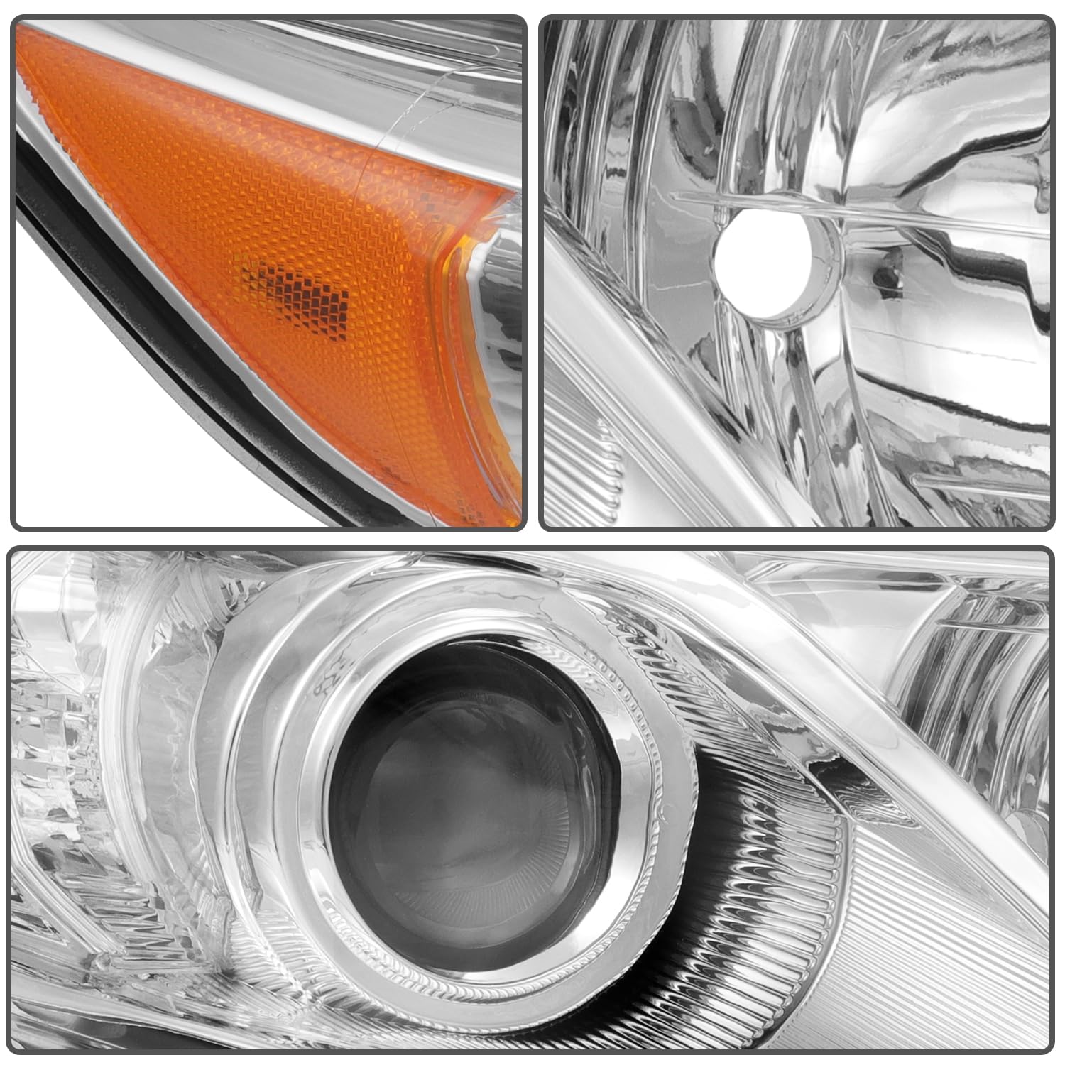 ECCPP Headlight Assembly for Toyota Camry 2012-2014 - Driver & Passenger Side Replacement Headlamps with Bright LED Bulbs | Perfect for Night Driving and Foggy Conditions
