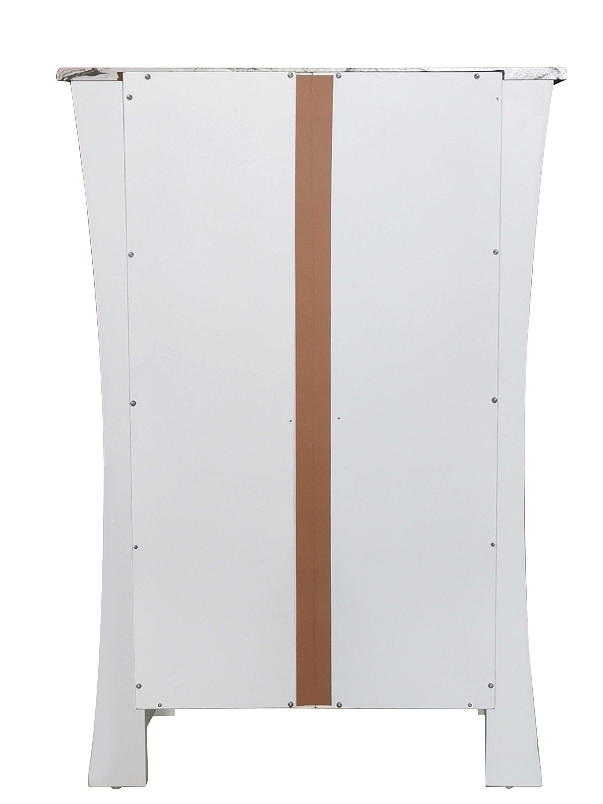Hiland White Bar Cabinet with Wine Storage, Glass Holders & Drawer - Perfect for Home Bar, Dining Room or Kitchen Organization