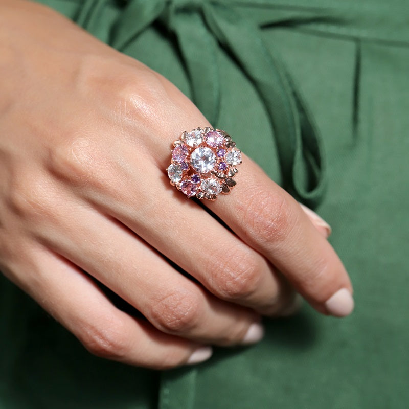 Deseo Spring of Carisma Adjustable Ring for Women - 6 Color Options | Elegant Fashion Jewelry Gift for Valentine's Day, Anniversary & Special Occasions