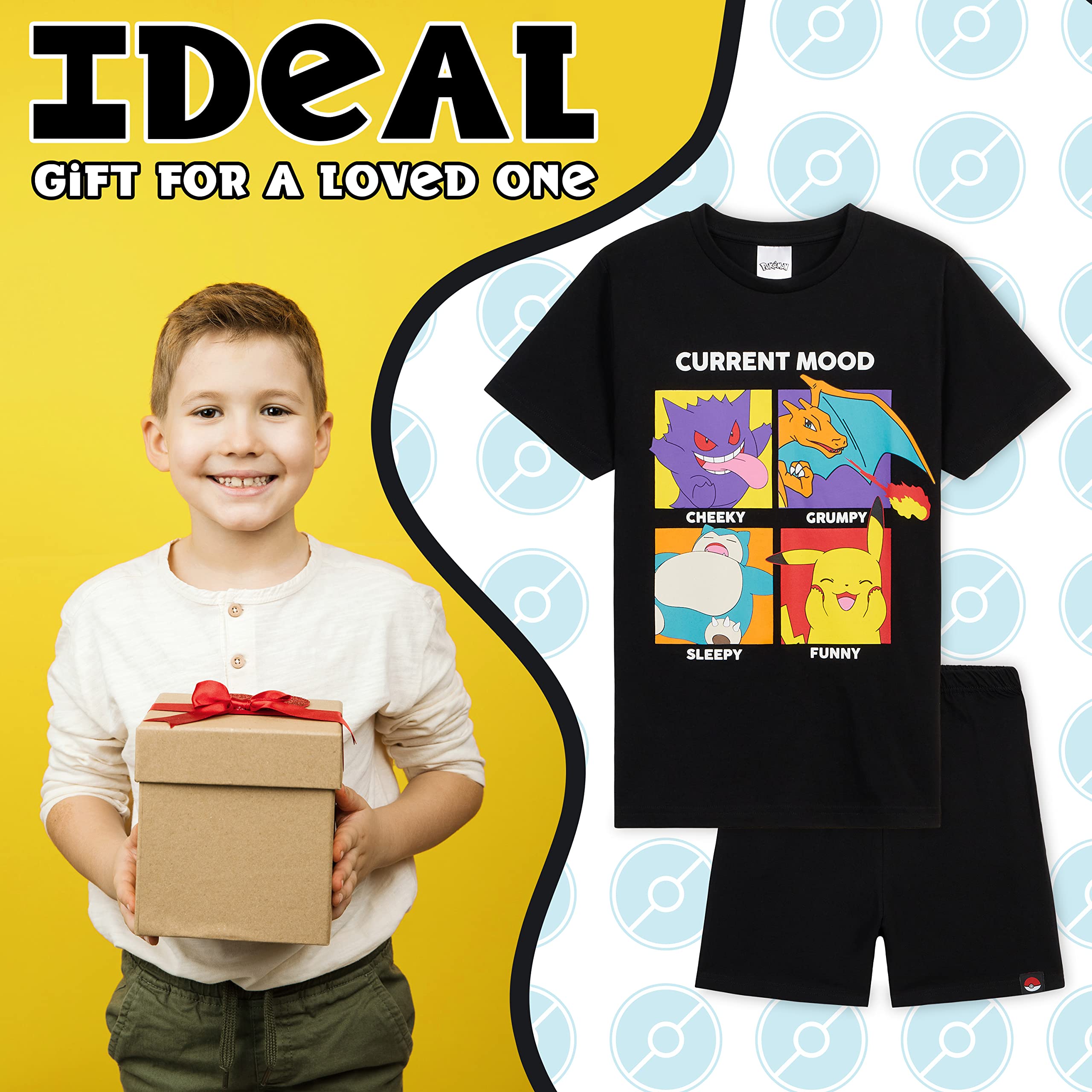 Pokemon Boys Pajamas Set - Summer T-Shirt & Shorts for Kids & Teens - Perfect Gift for Boys & Sleepovers