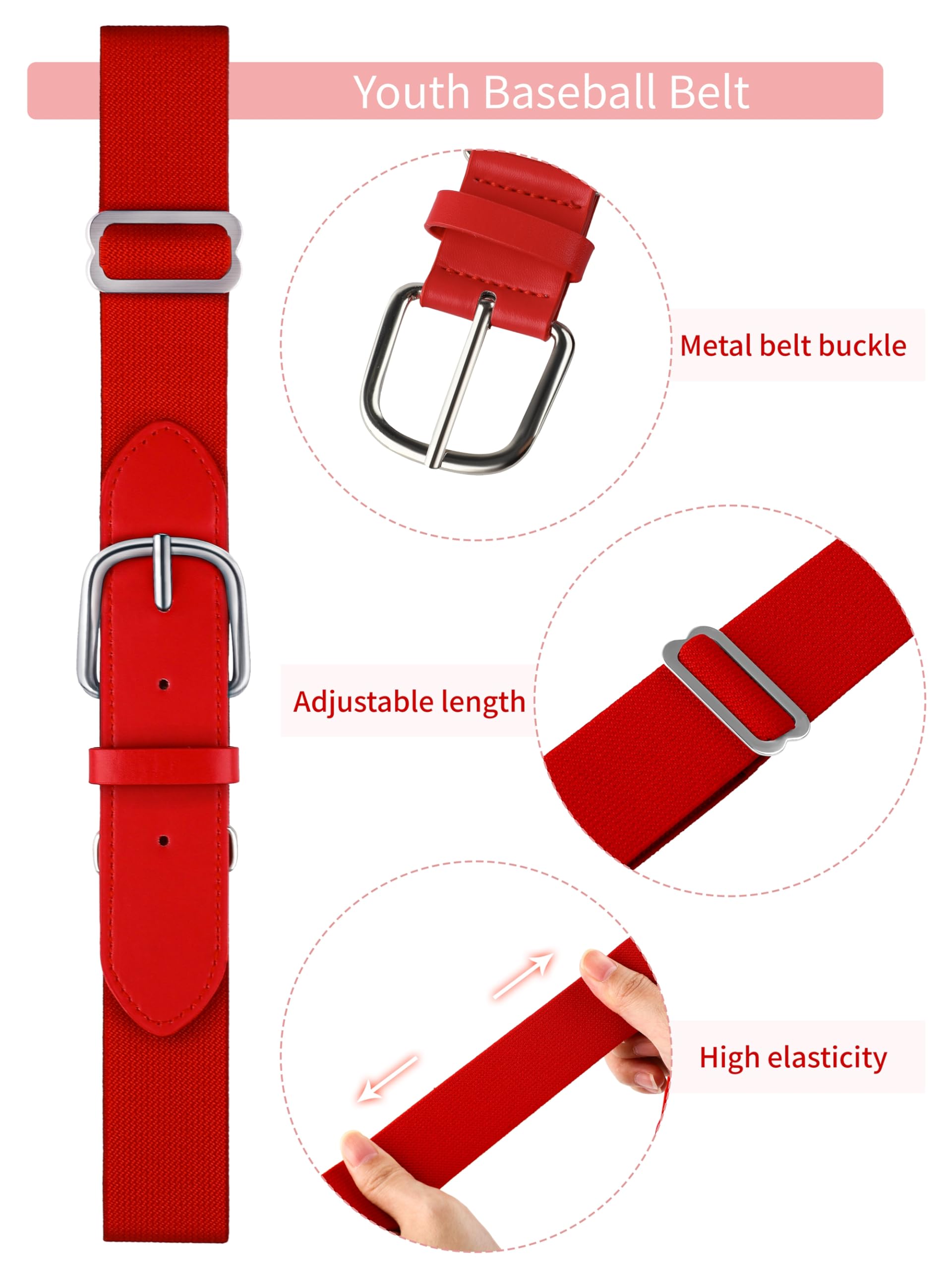 **Youth Adjustable Baseball Socks & Belt Combo Set for Boys & Girls – Perfect for Baseball, Softball & Sports Training**
