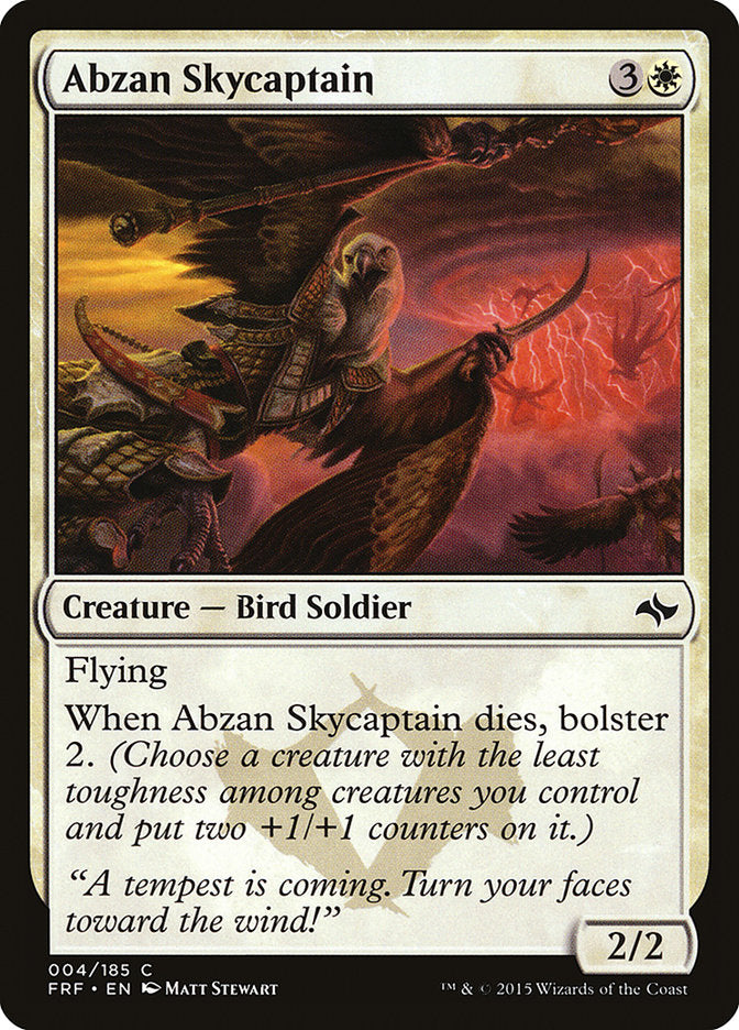 Abzan Skycaptain [Fate Reforged] MTG Card - Powerful Flying Creature for Commander & Standard Decks | Perfect for Magic: The Gathering Gameplay