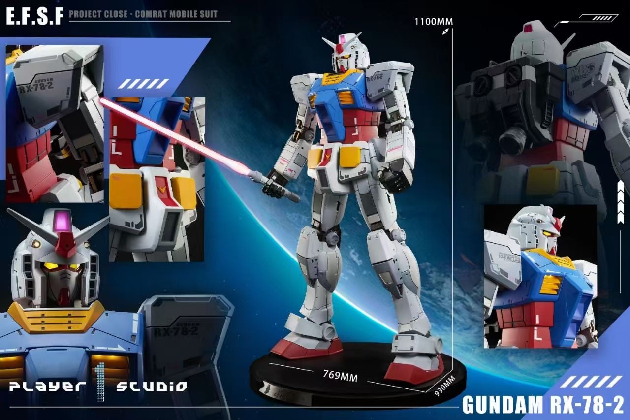 Player 1 Studio Gundam RX78 Model Kit - High Quality RX-78-2 Gundam Action Figure for Collectors & Anime Fans | Perfect for Display, Gifts & Gunpla Building Hobby