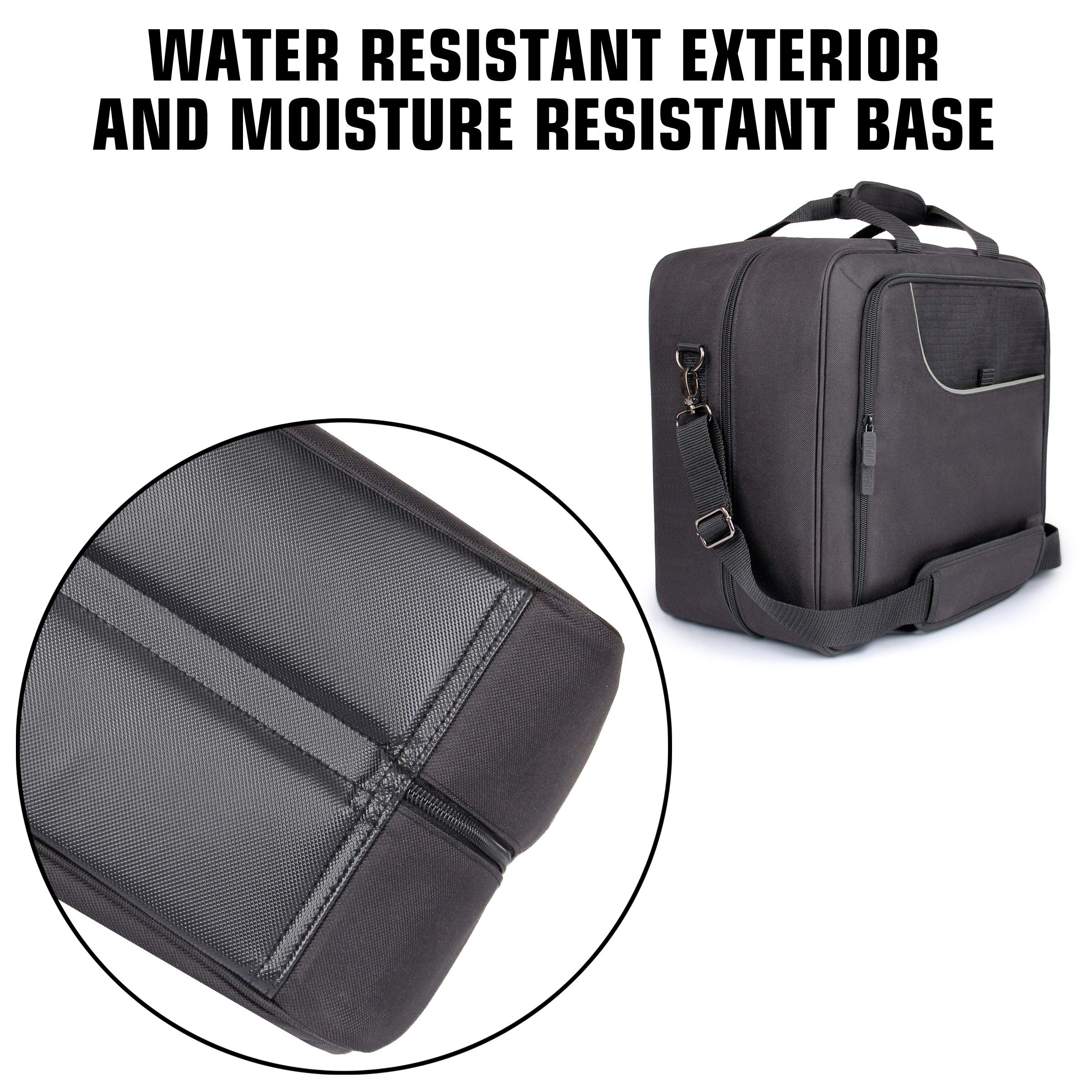 USA Gear PS5 Carrying Case - Protective Travel Bag for PlayStation 5 & PS5 Slim with Adjustable Interior - Shoulder Case Holds DualSense Controllers, Games & Accessories - Perfect for Travel, Gaming Events & Storage