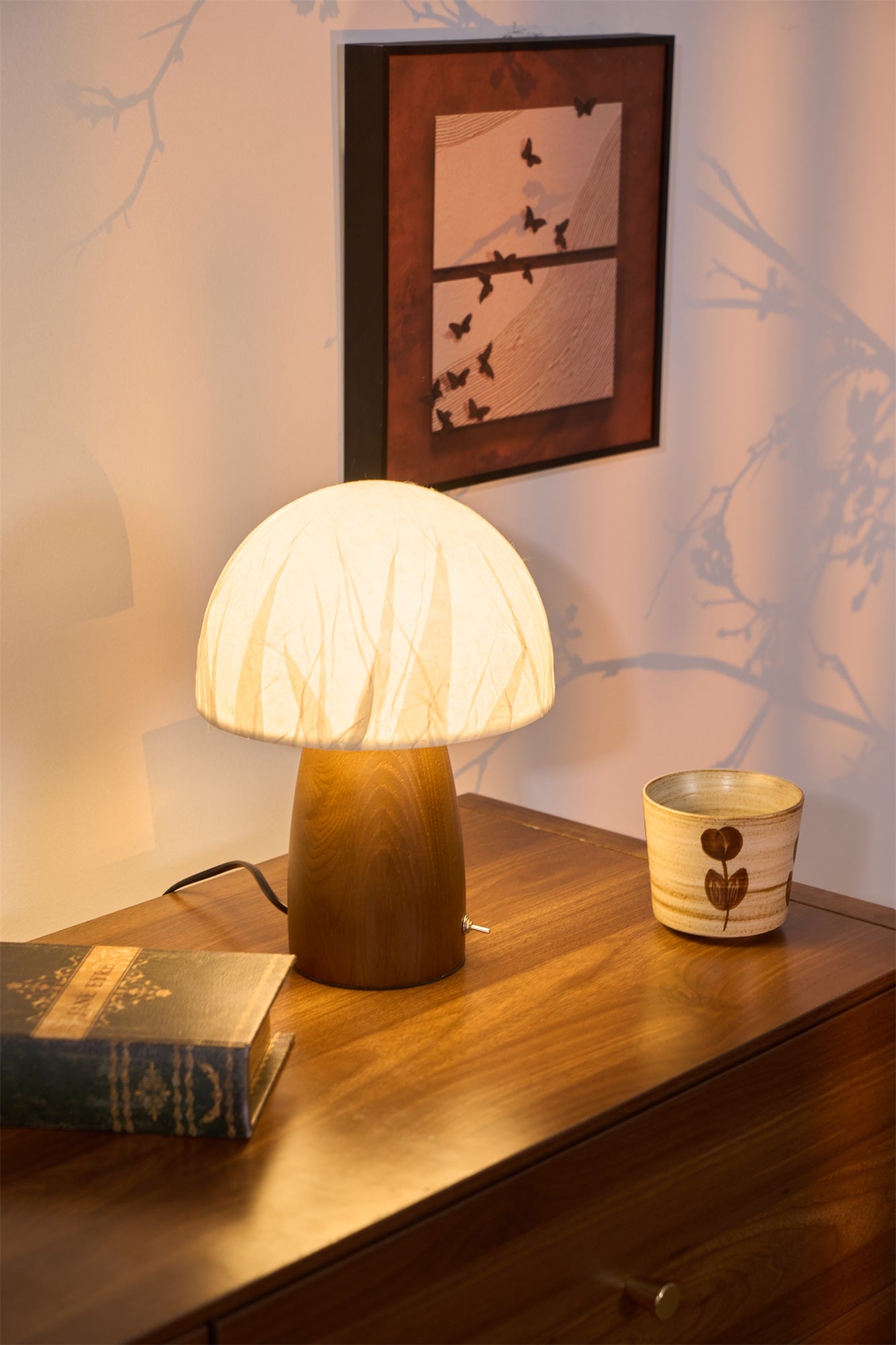 Myco Mushroom Table Lamp - Modern LED Night Light for Bedroom, Nursery, Living Room - Soft Glow & Energy Efficient - Perfect for Relaxation & Decor