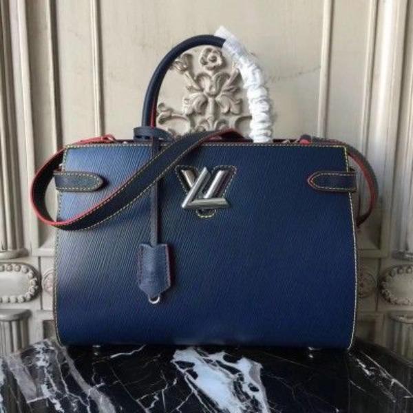 LV Twist Tote Bag in Epi Leather Indigo Blue | Luxury Designer Handbag for Women | Perfect for Work, Travel & Everyday Use