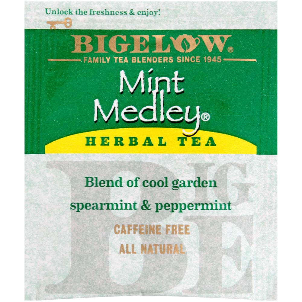 Bigelow Mint Medley Herbal Tea Bags - 28 Count Box (Pack of 3) | All Natural Peppermint & Spearmint Tea | Gluten Free | Perfect for Relaxation, Digestion & After-Meal Refreshment