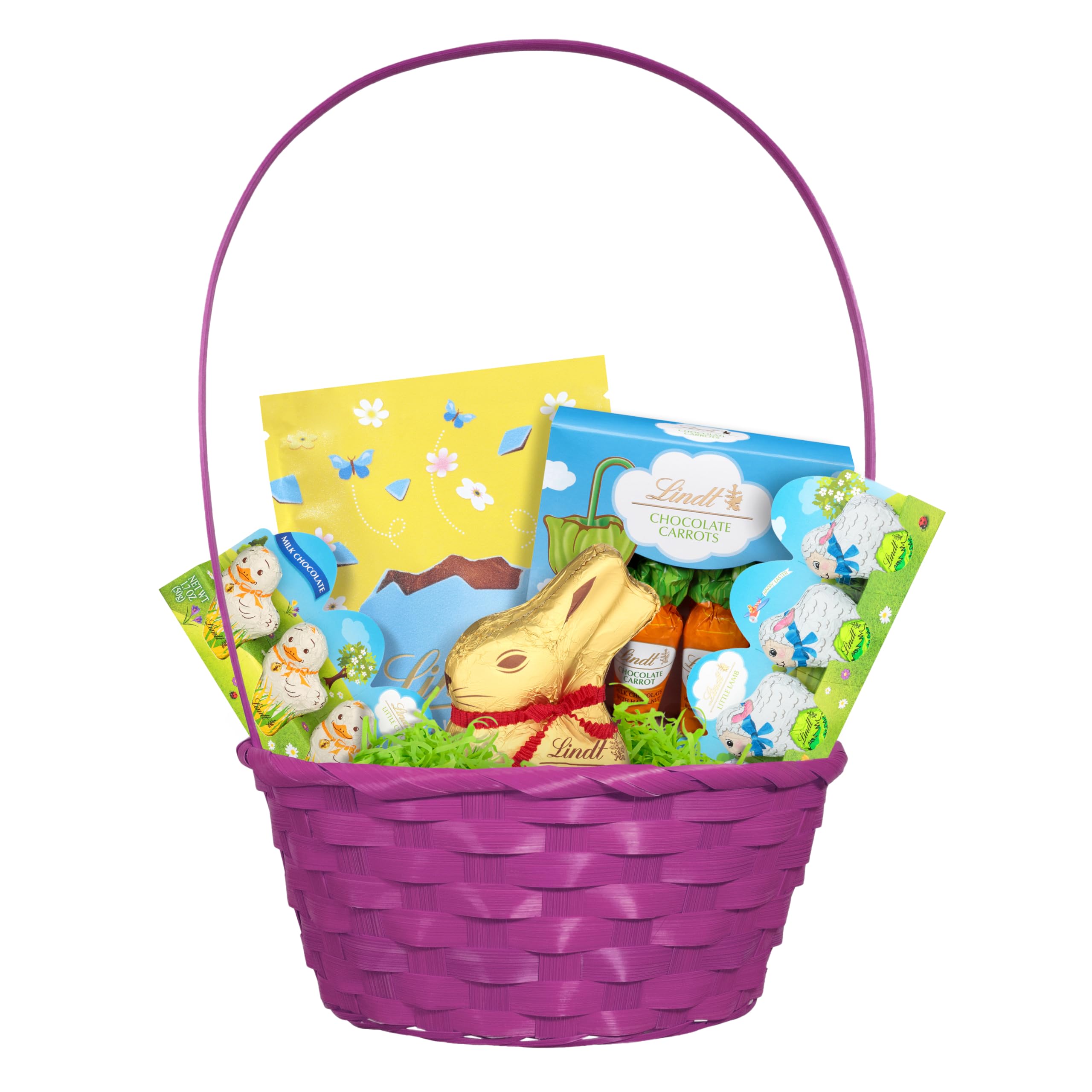 Lindt Easter Chocolate Gift Basket with GOLD BUNNY - Assorted Premium Swiss Chocolate Treats for Kids & Adults - Perfect for Easter Gifts, Party Favors & Holiday Celebrations