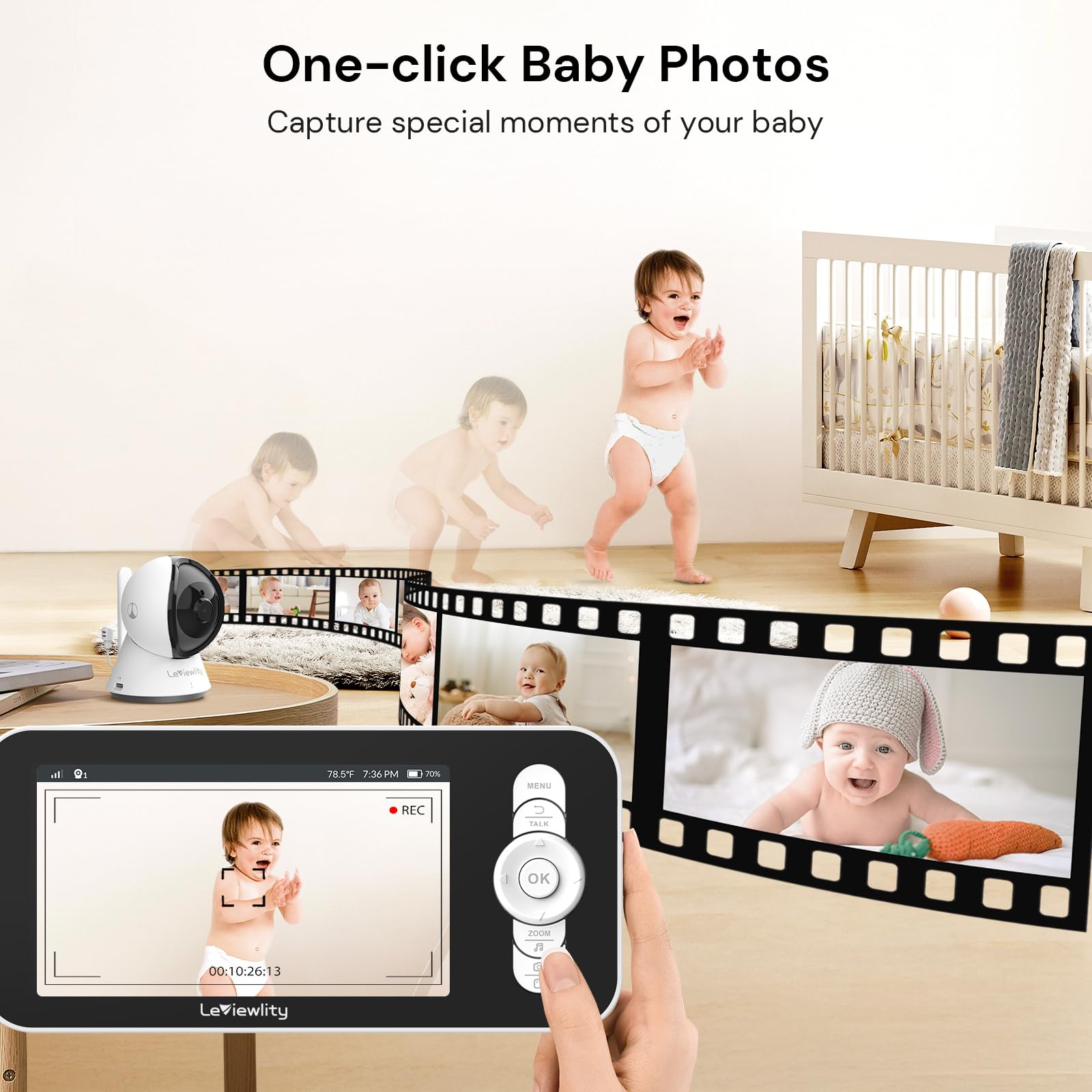 Video Baby Monitor with Camera No WiFi - 5