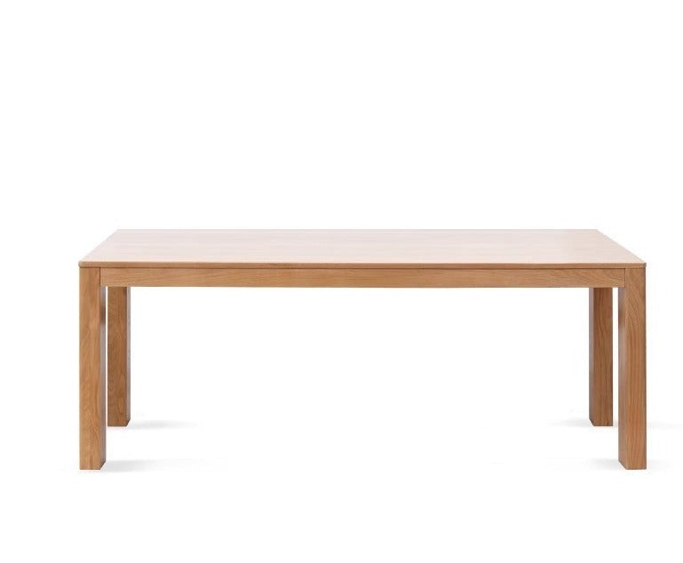 Solid Oak Wood Long Dining Table - 8 Seater Rustic Farmhouse Style for Kitchen & Dining Room - Perfect for Family Gatherings & Dinner Parties