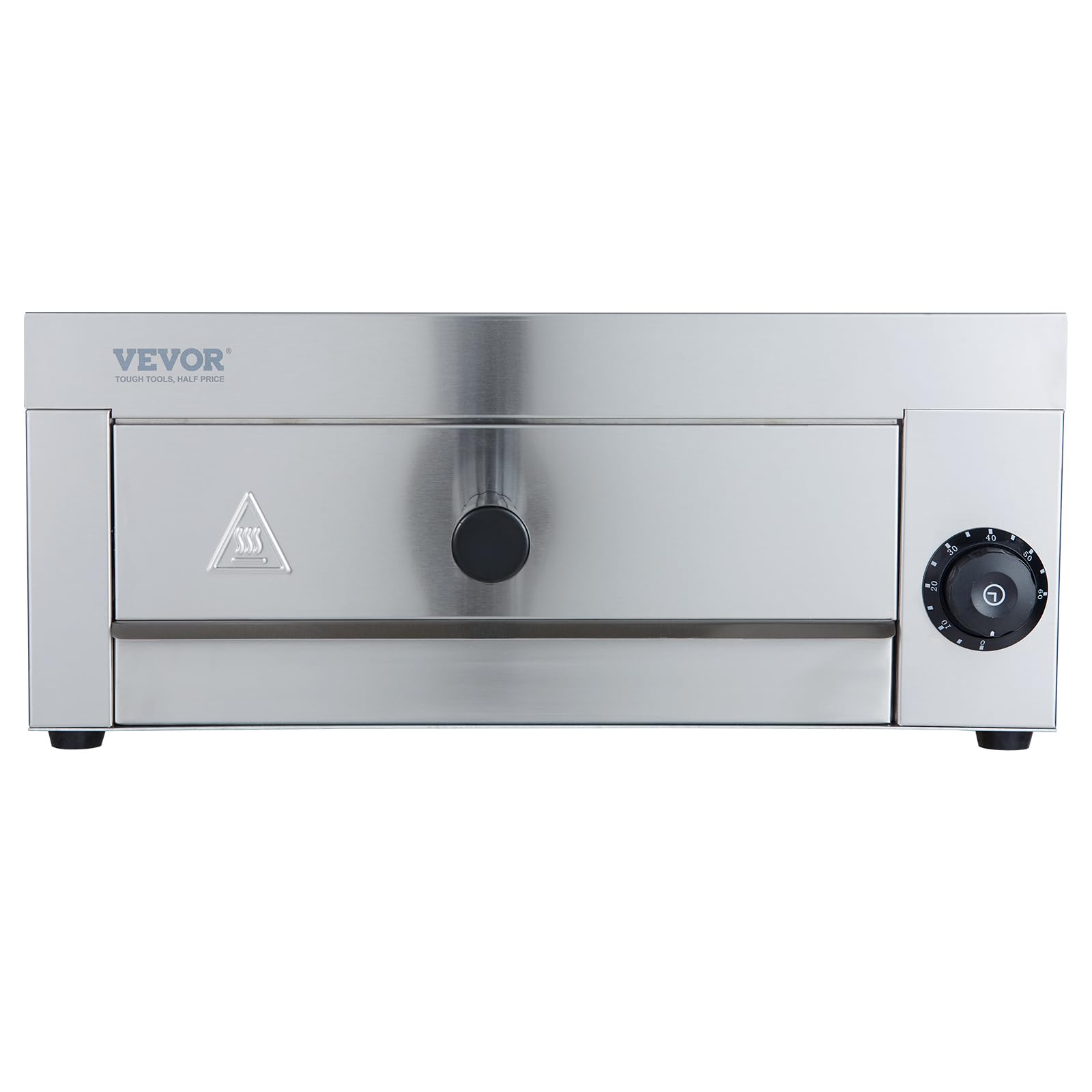 VEVOR 12-inch Electric Countertop Pizza Oven - 1500W Commercial & Home Pizza Maker with Timer, Stainless Steel & Removable Crumb Tray - Perfect for Restaurants, Pizzerias, and Family Pizza Nights - ETL Certified