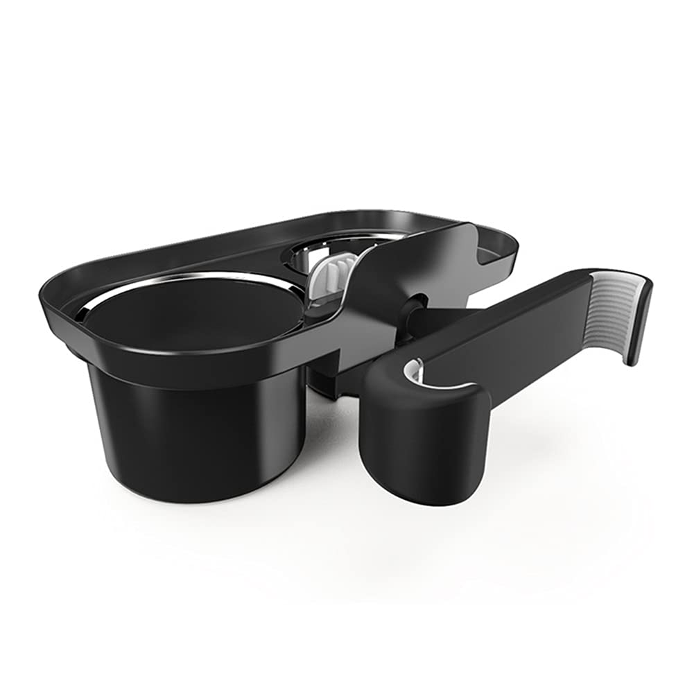 Car Cup Holder Snack Tray - Universal Headrest & Rear Seat Storage Organizer with Drink Holder for Vehicles | Perfect for Road Trips, Family Travel & Commuting