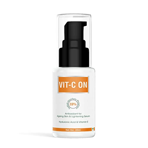 VIT-C ON Antioxidant Serum for Anti-Aging & Brightening Skin - 20ml Vitamin E Face Serum for Dark Spots & Wrinkles - Perfect for Night Skincare Routine & Daily Glow Boost