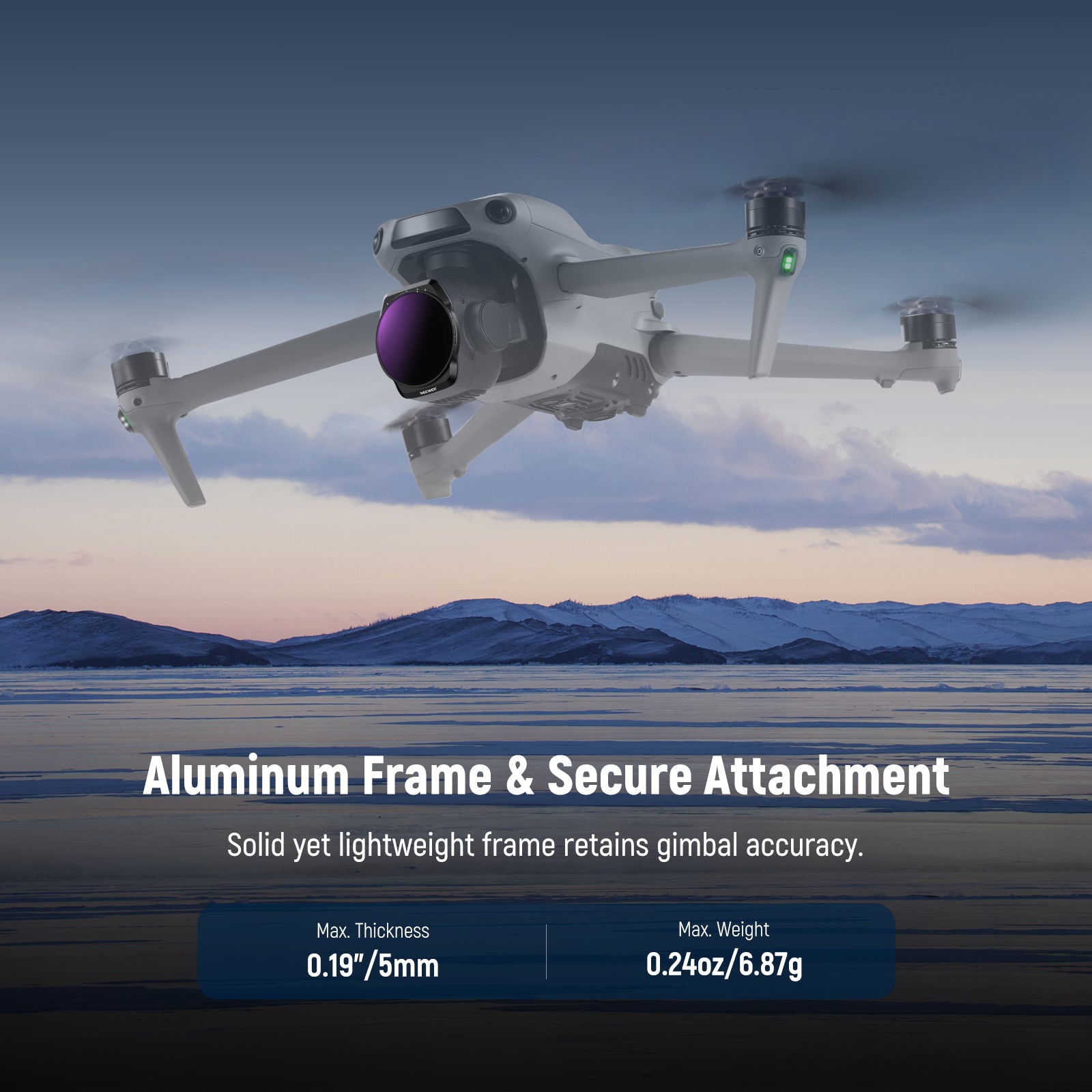 NEEWER FL A88 2-Pack Variable ND Filter Kit for DJI Air 3S Drone - Perfect for Aerial Photography & Videography in Bright Sunlight