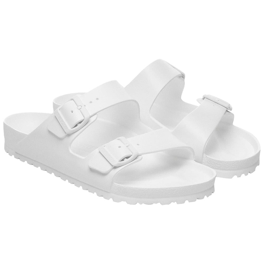 Birkenstock Unisex Arizona EVA Sandals - Narrow Fit in White | Comfortable & Lightweight for Beach, Pool & Summer Outings