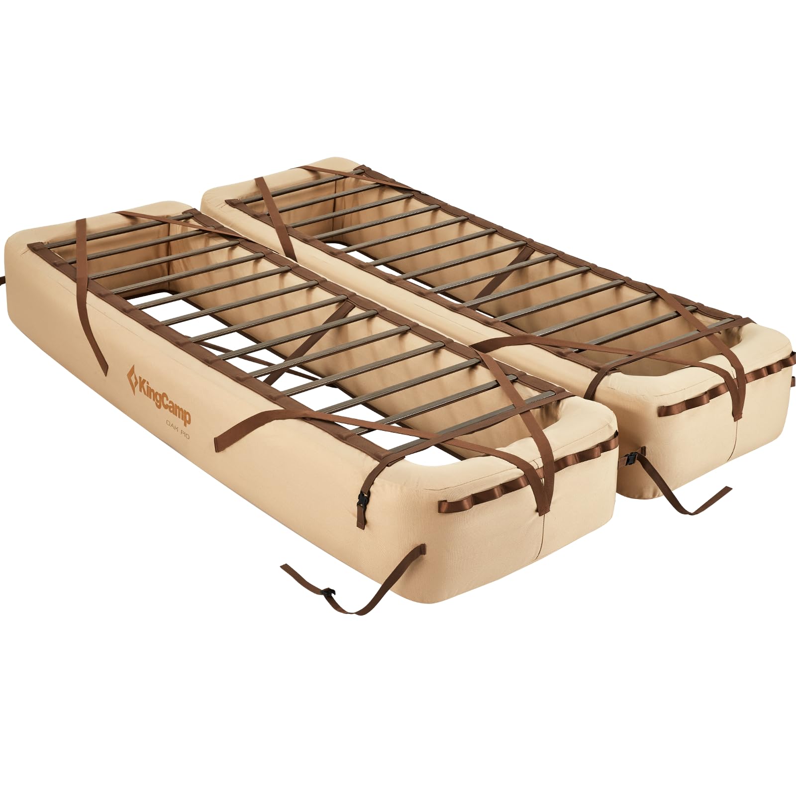 KingCamp Inflatable Air Mattress - Portable & Compact Single High Blow-Up Guest Bed for Camping, Home, Tent (2 Pack) - Perfect for Outdoor Adventures, Sleepovers & Emergency Guest Accommodations