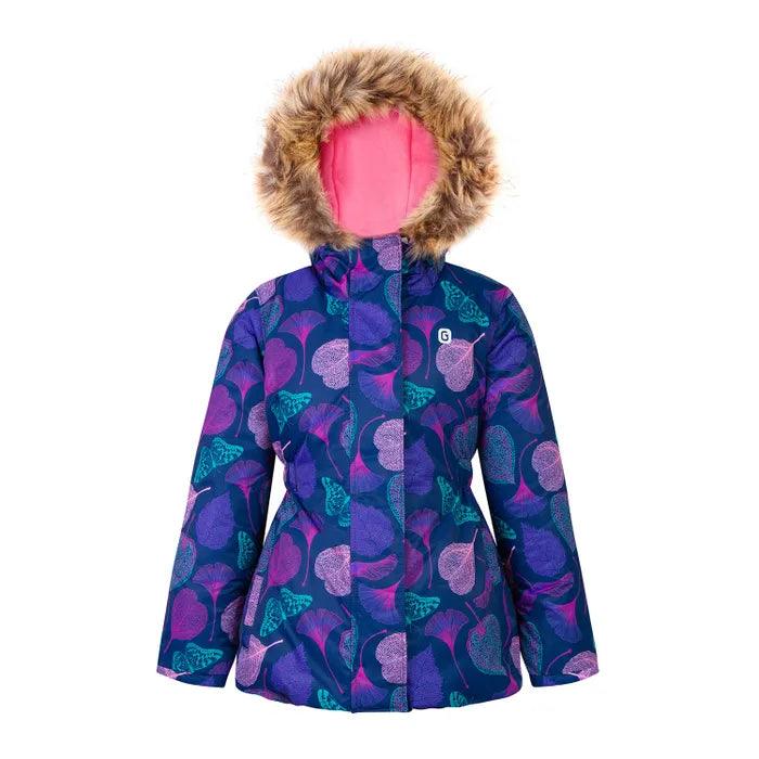 Gusti Girls Snowsuit Blossoms - Waterproof Winter Snowsuit for Toddler to Teen (3T to 13/14Y) - Perfect for Skiing, Sledding & Outdoor Winter Activities