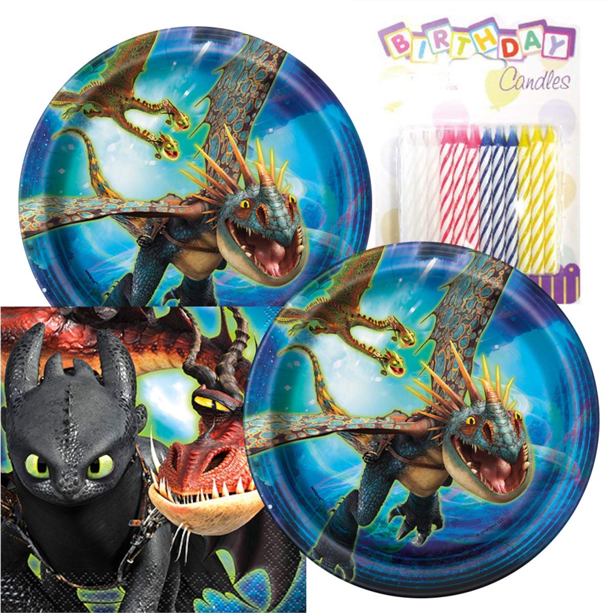 How to Train Your Dragon The Hidden World Birthday Party Supplies - 16 Pack 7
