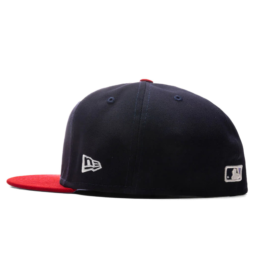 Atlanta Braves Pop Sweat Fitted Baseball Cap - Official MLB Team Logo Adjustable Hat for Men & Women - Perfect for Games, Tailgating & Everyday Fan Wear