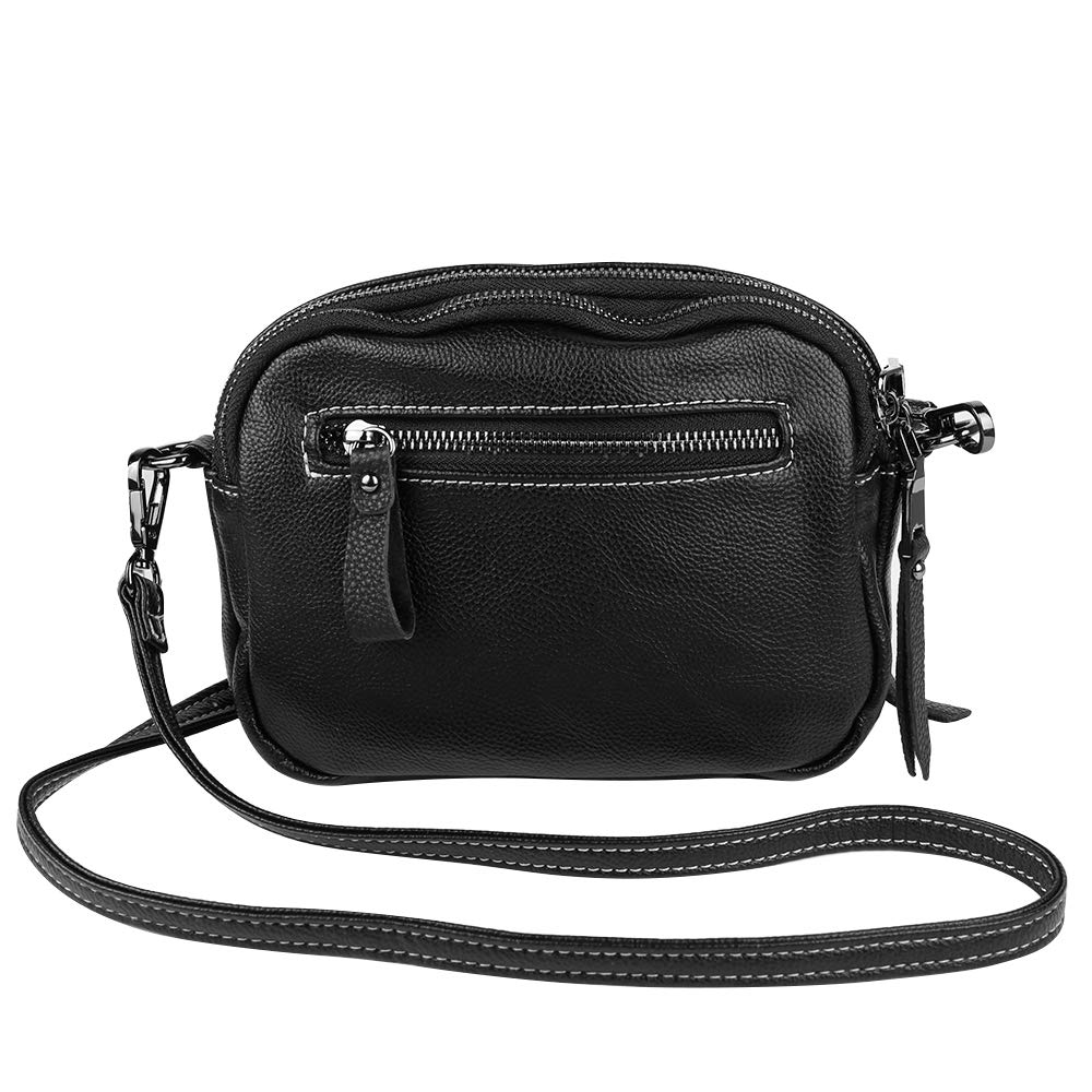 Stylish Women's Cross-Body Bag & Clutch Purse in True Black - Medium Size for Everyday Use, Date Night & Travel Accessories
