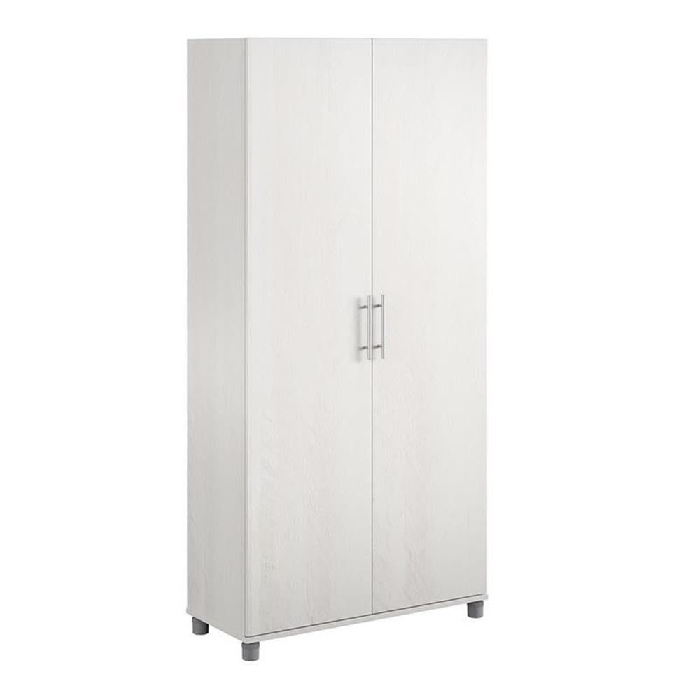 Systembuild Evolution Camberly 36-Inch Utility Storage Cabinet in Ivory Oak - Perfect for Garage, Laundry Room & Home Organization