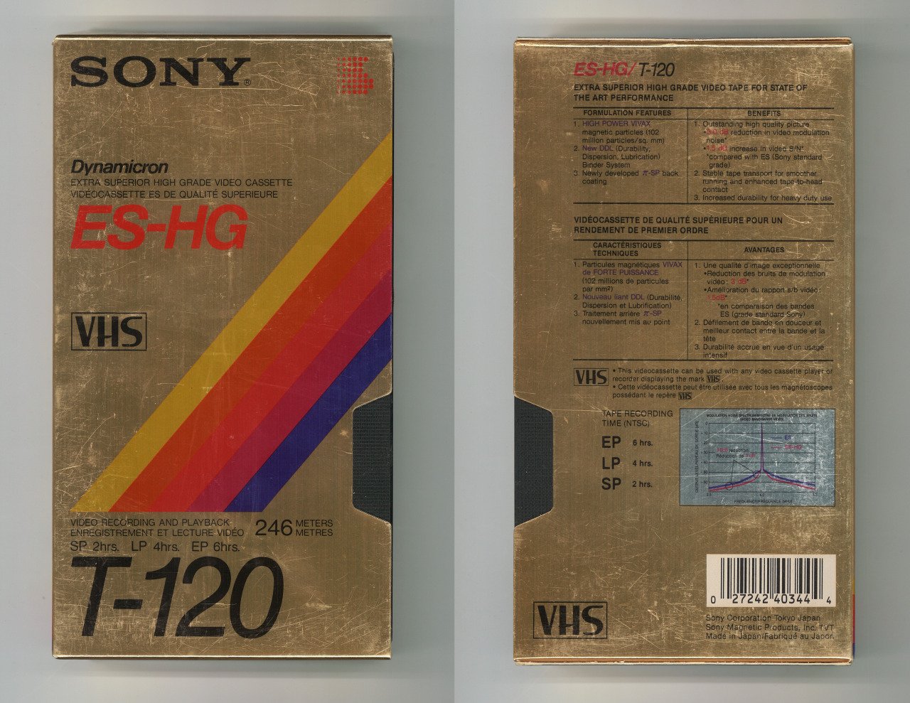 Sony Dynamicron ES-HG Blank VHS Tape - High Quality Recording Media for Home Movies, TV Shows & Archiving - Perfect for Vintage VCRs, Video Collectors & Retro Enthusiasts