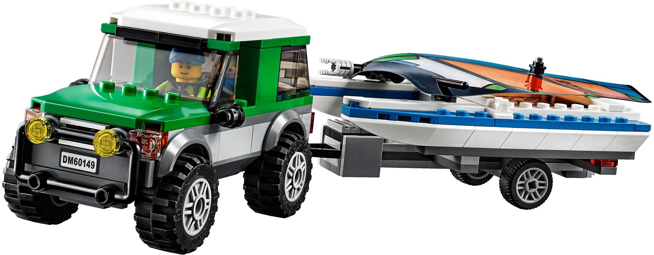 LEGO City 4x4 with Catamaran Boat Toy Set (60149) - Adventure Play for Kids, Perfect for Beach & Outdoor Exploration