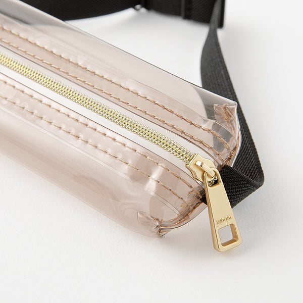 B6 A5 Transparent Sepia Bookband Pen Case - Pencil Holder for Notebooks, Journals & Planners - Perfect for School, Office & Travel Organization