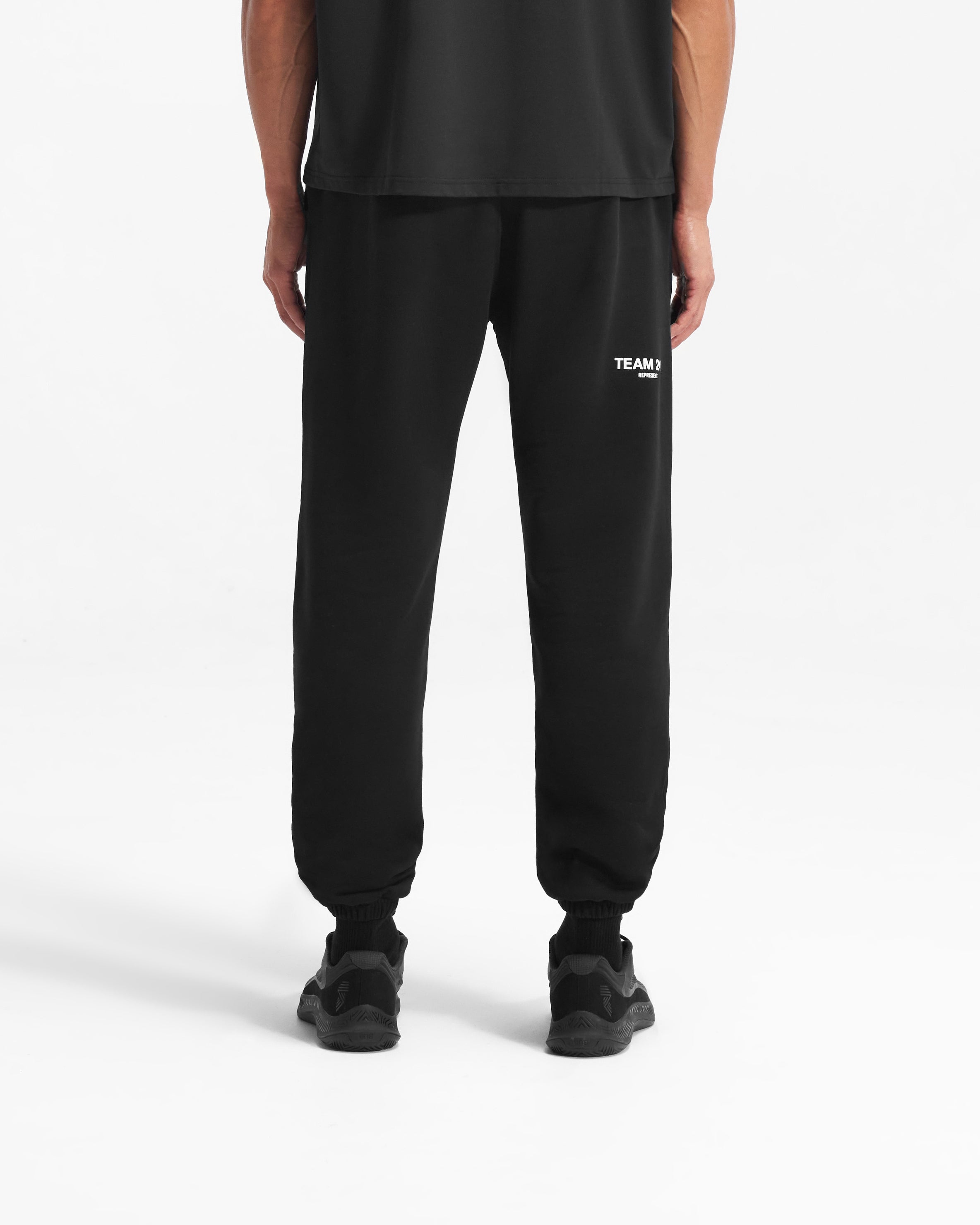 Team 247 Men's Sweatpants - Black Comfortable Jogger Pants for Casual Wear, Gym & Lounge
