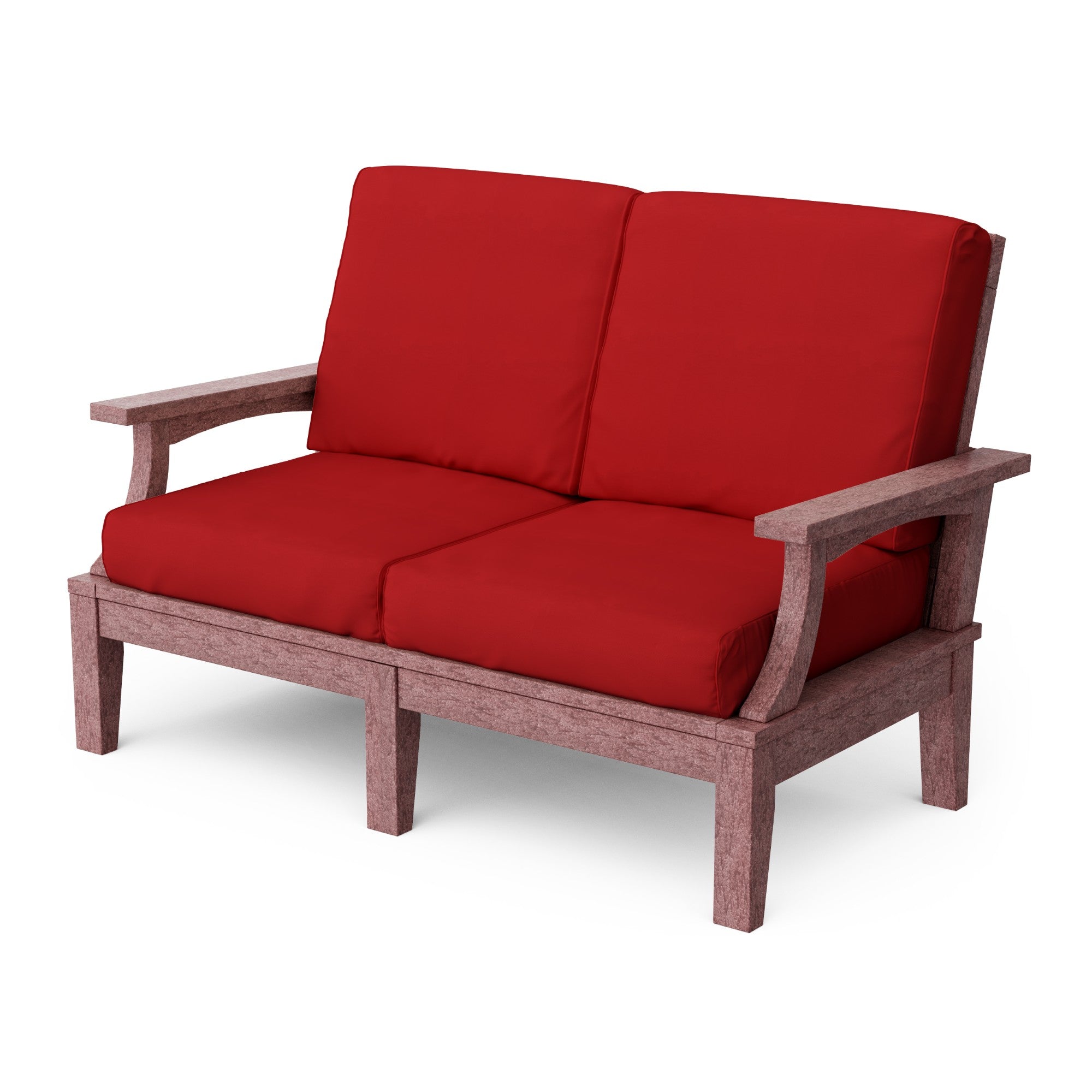 Heritage Deep Seating Love Seat Cushioned Sofa - Outdoor Patio Furniture for Garden, Poolside & Backyard Relaxation