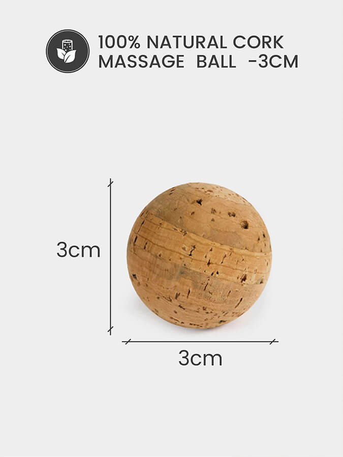 Premium Yoga Studio Cork Massage Balls - Twin Pack for Deep Tissue Therapy & Muscle Recovery - Perfect for Yoga, Pilates, and Post-Workout Relaxation
