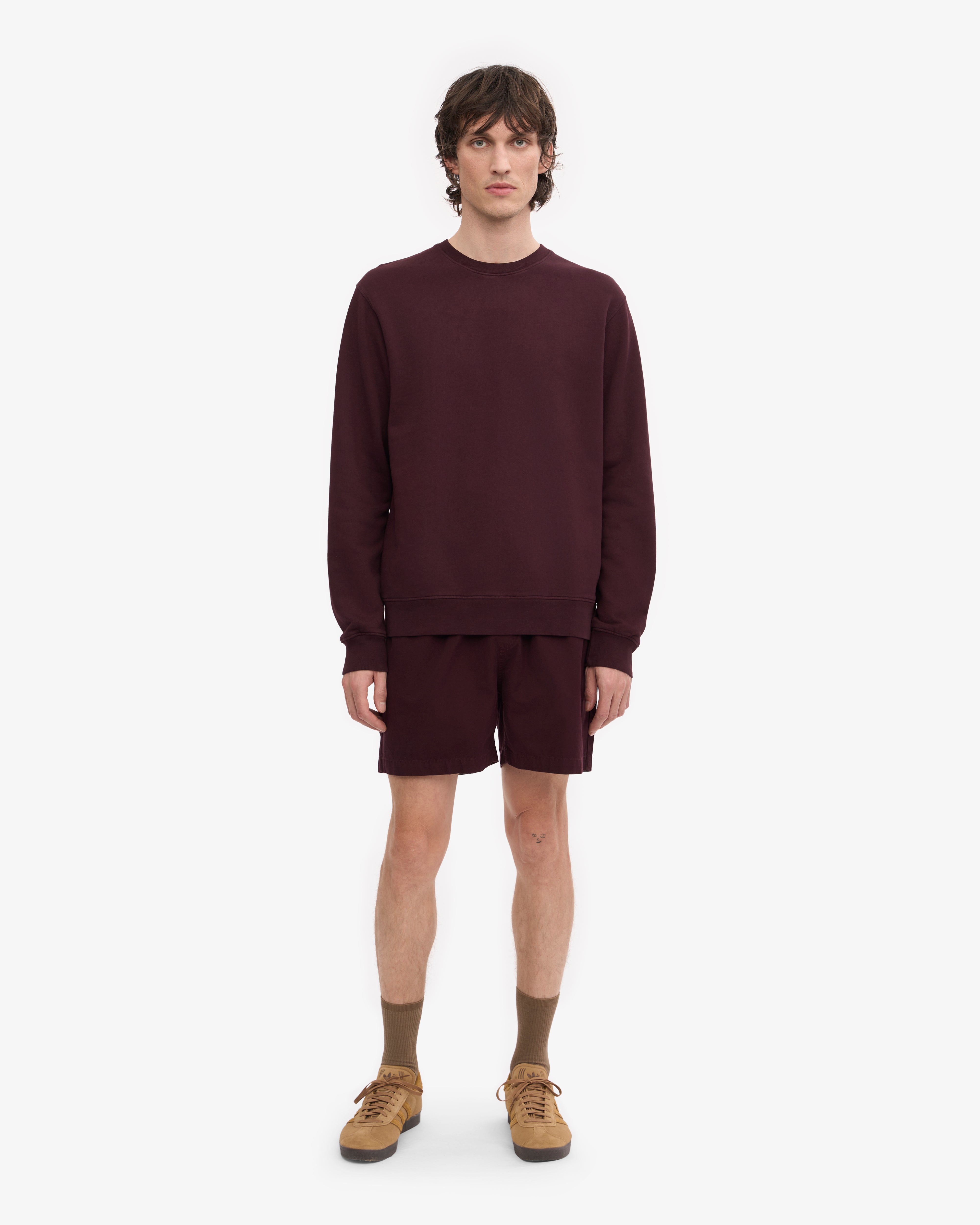 Classic Organic Cotton Crew Neck T-Shirt for Men - Oxblood Red | Comfortable & Eco-Friendly Casual Wear for Everyday Outfits