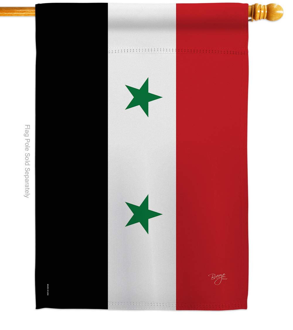 Breeze Decor H108326 Syria World Nationality Decorative Vertical House Flag - 28