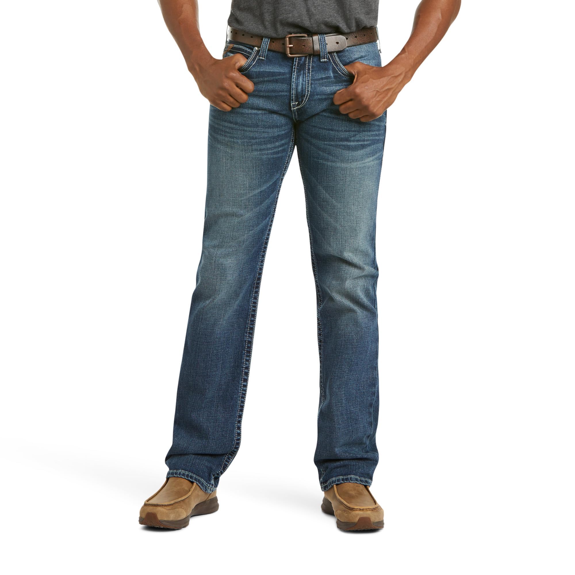 Ariat Men's M7 Rocker Stretch Coltrane Stackable Straight Leg Jeans - Comfortable Work & Casual Denim Pants for Cowboy, Riding & Everyday Wear