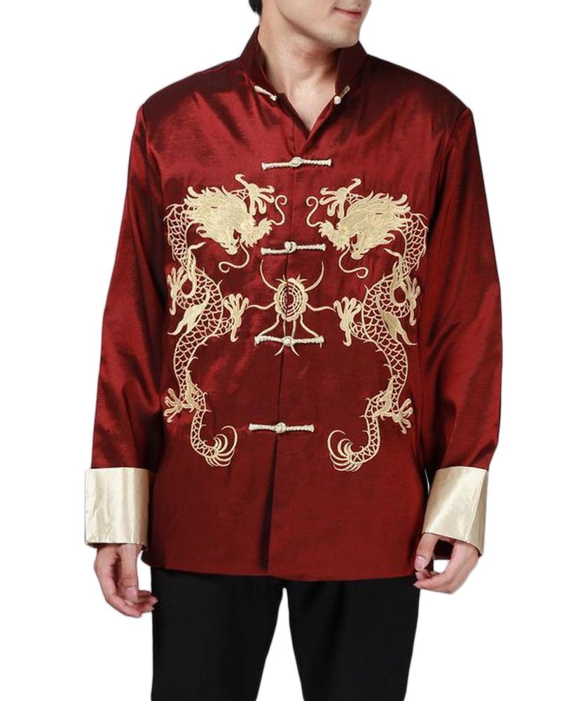 Traditional Chinese Kung Fu Jacket for Men - Tai Chi Martial Arts Uniform - East Asian Tang Suit Top Coat for Tai Chi, Kung Fu & Meditation Practice