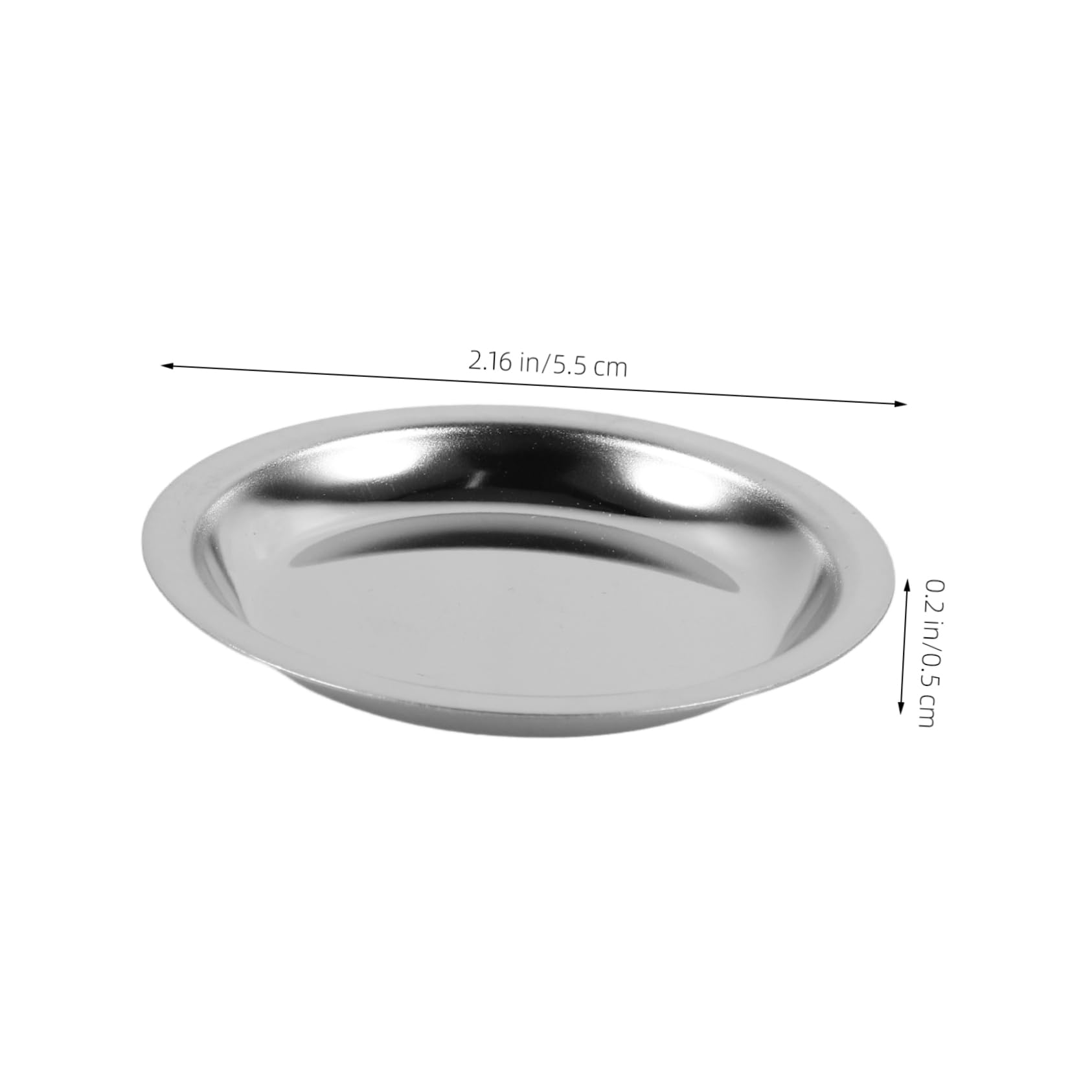 KICHOUSE Stainless Steel Tea Bag Holder & Coaster Set - Round Metal Tea Tray for Tea Bags & Coffee Accessories - Perfect for Afternoon Tea, Office Break, or Coffee Shop Use